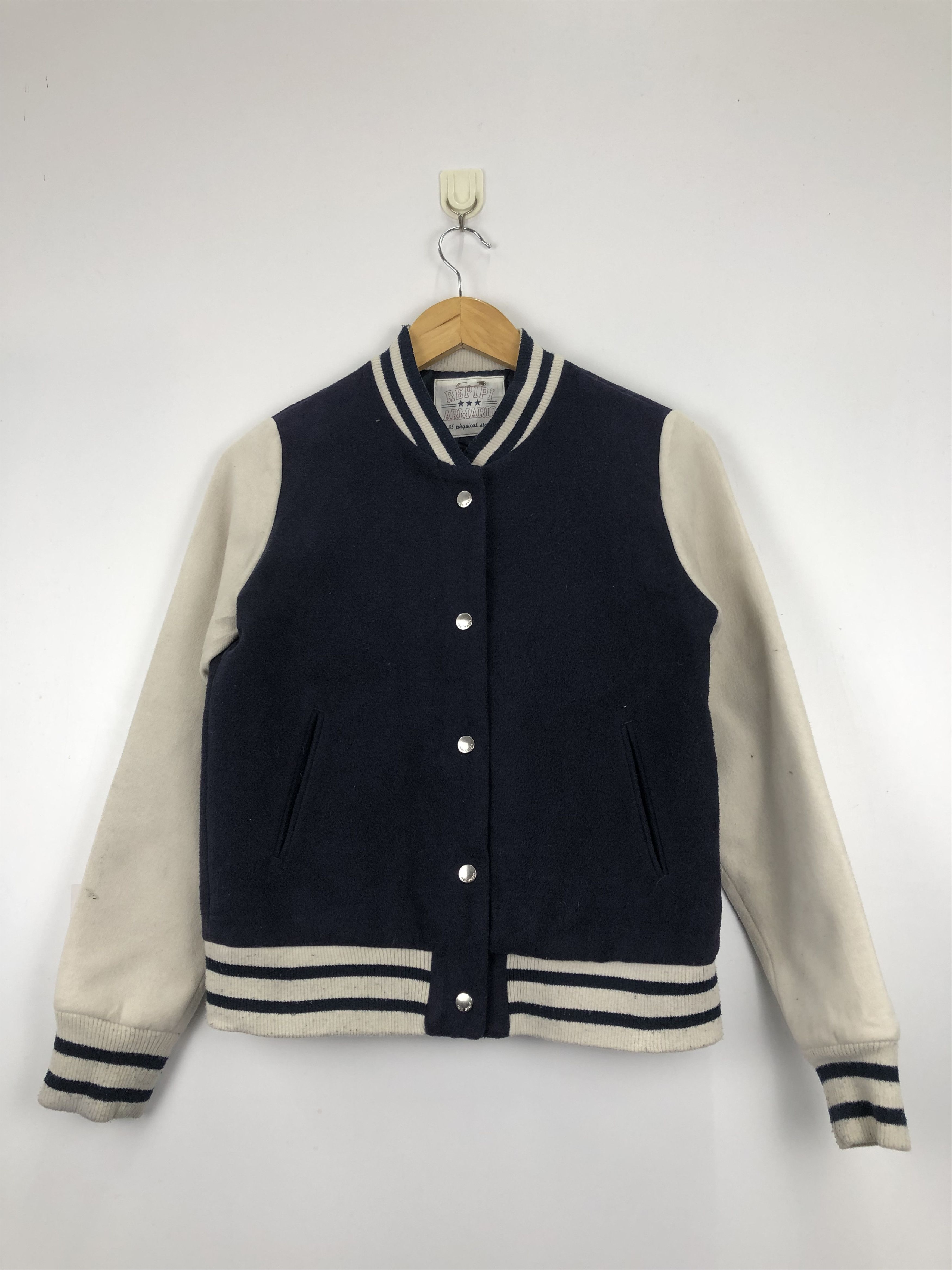 Vintage Vintage 90s Repipi Armario Wool Varsity Jacket Size US M / EU 48-50 / 2 - 2 Thumbnail