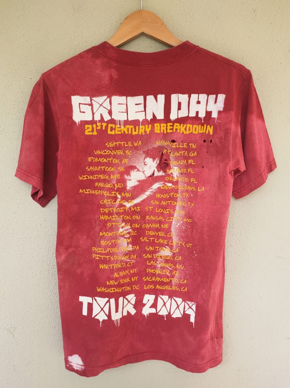 Anvil Thrashed Distressed Green Day Band T Size US S / EU 44-46 / 1 - 2 Thumbnail