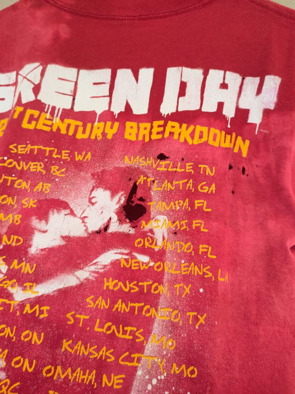 Anvil Thrashed Distressed Green Day Band T Size US S / EU 44-46 / 1 - 7 Thumbnail