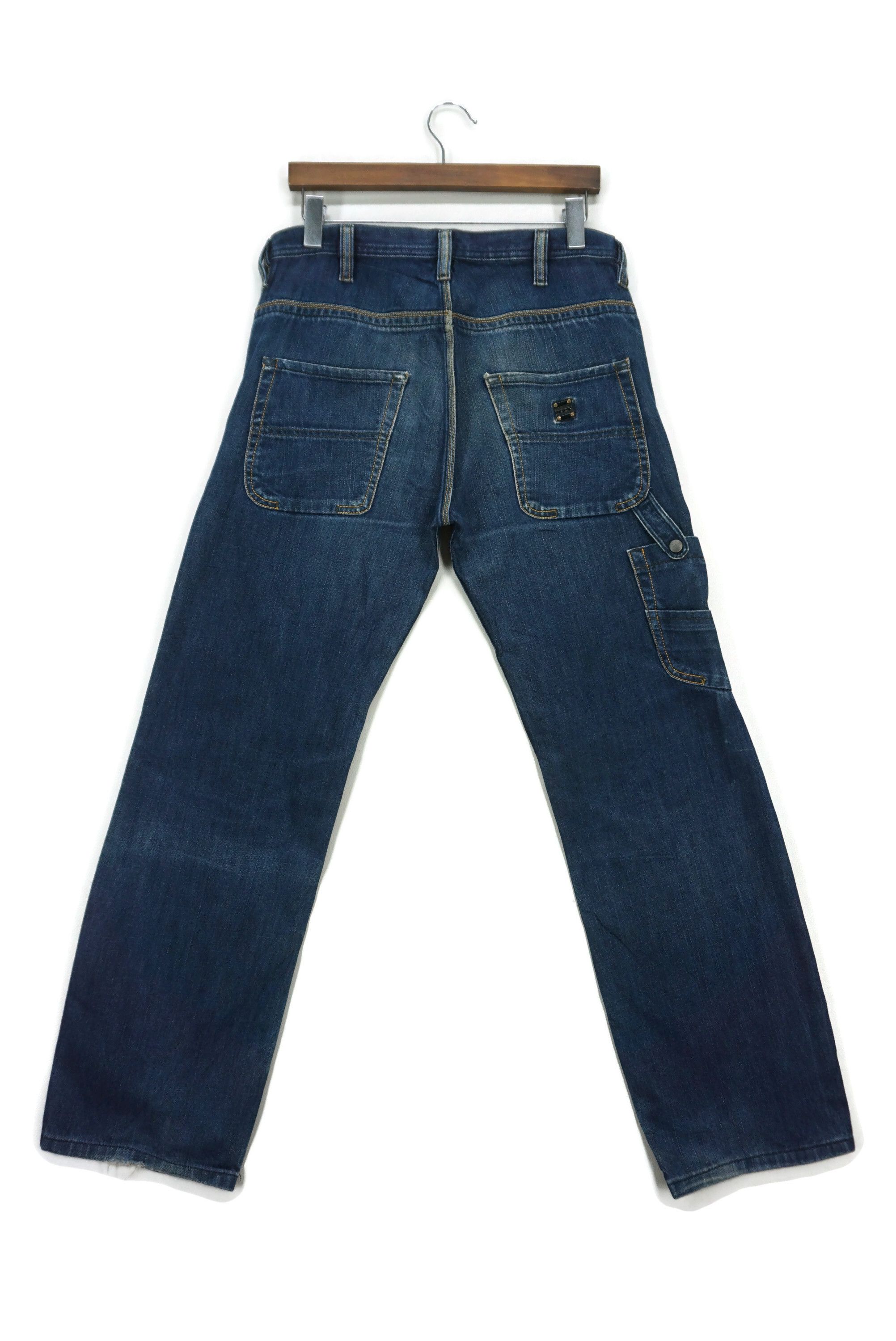 image of Diesel x Rockers Carpenter Jeans Zulow Hickory Dungarees Pants in Blue, Men's (Size 29)