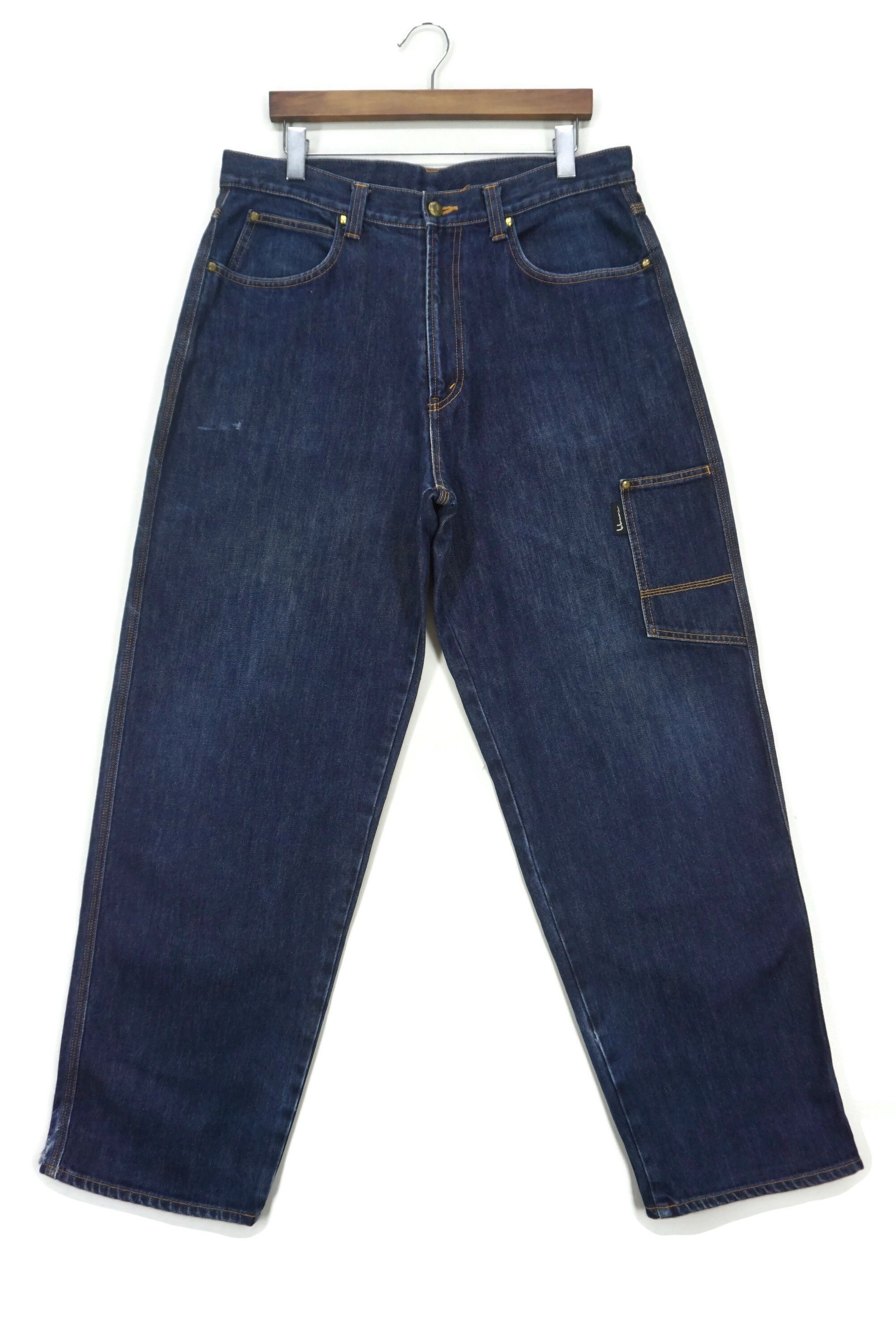 image of Rockers x Vintage Baggy Jeans 5X5D King Size Carpenter For All Roughneck in Blue, Men's
