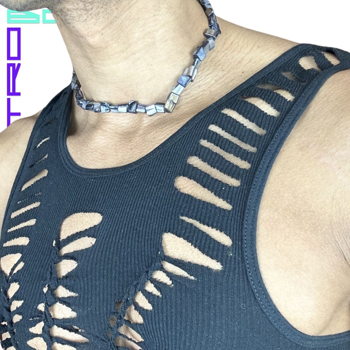 Other Black Abalone Beaded Choker Necklace Size ONE SIZE - 2 Thumbnail