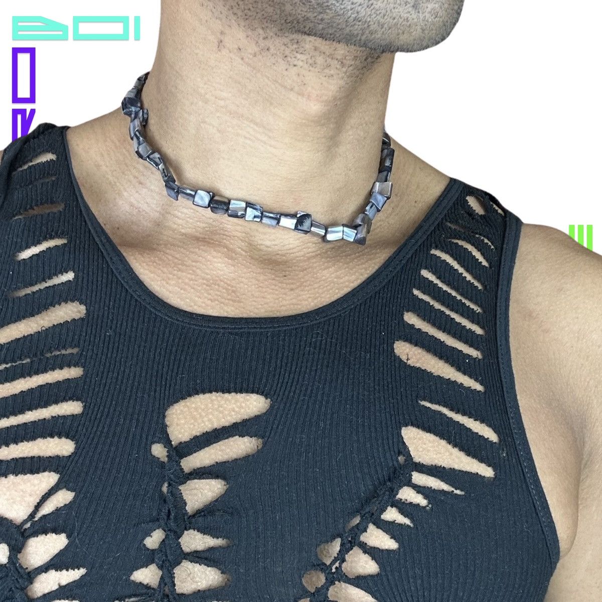 Other Black Abalone Beaded Choker Necklace Size ONE SIZE - 3 Thumbnail