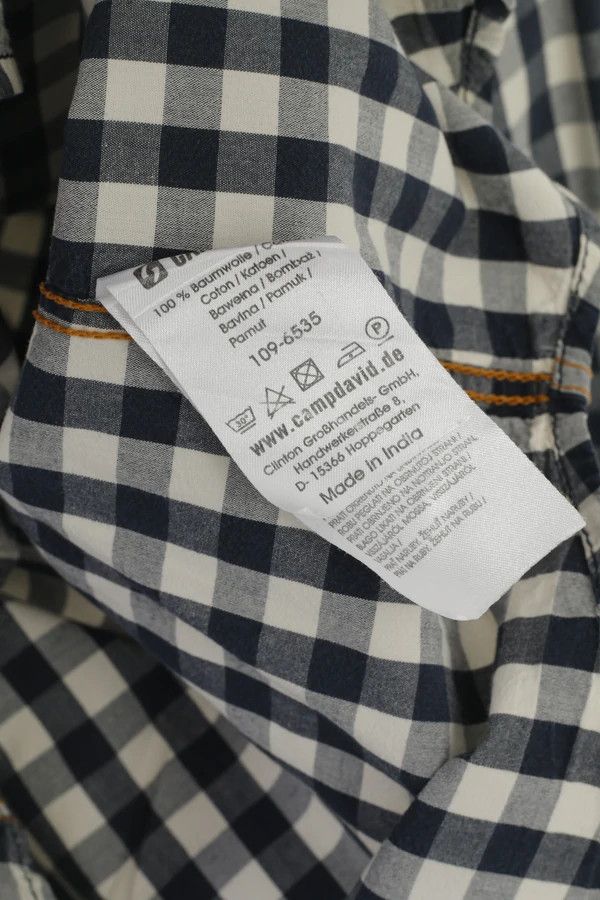Camp David Camp David Men M Casual Shirt Navy Cotton 5704 Size US M / EU 48-50 / 2 - 7 Thumbnail