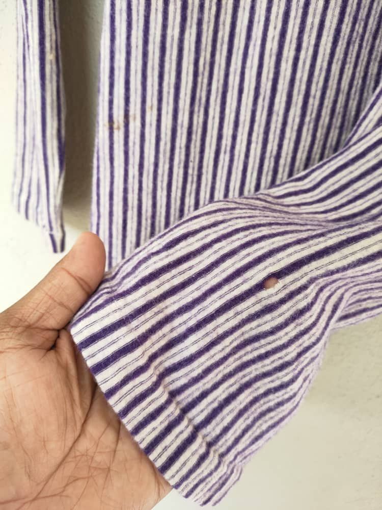 Yohji Yamamoto Y's Stripes Wool T Size XXS / US 00 / IT 34 - 4 Thumbnail
