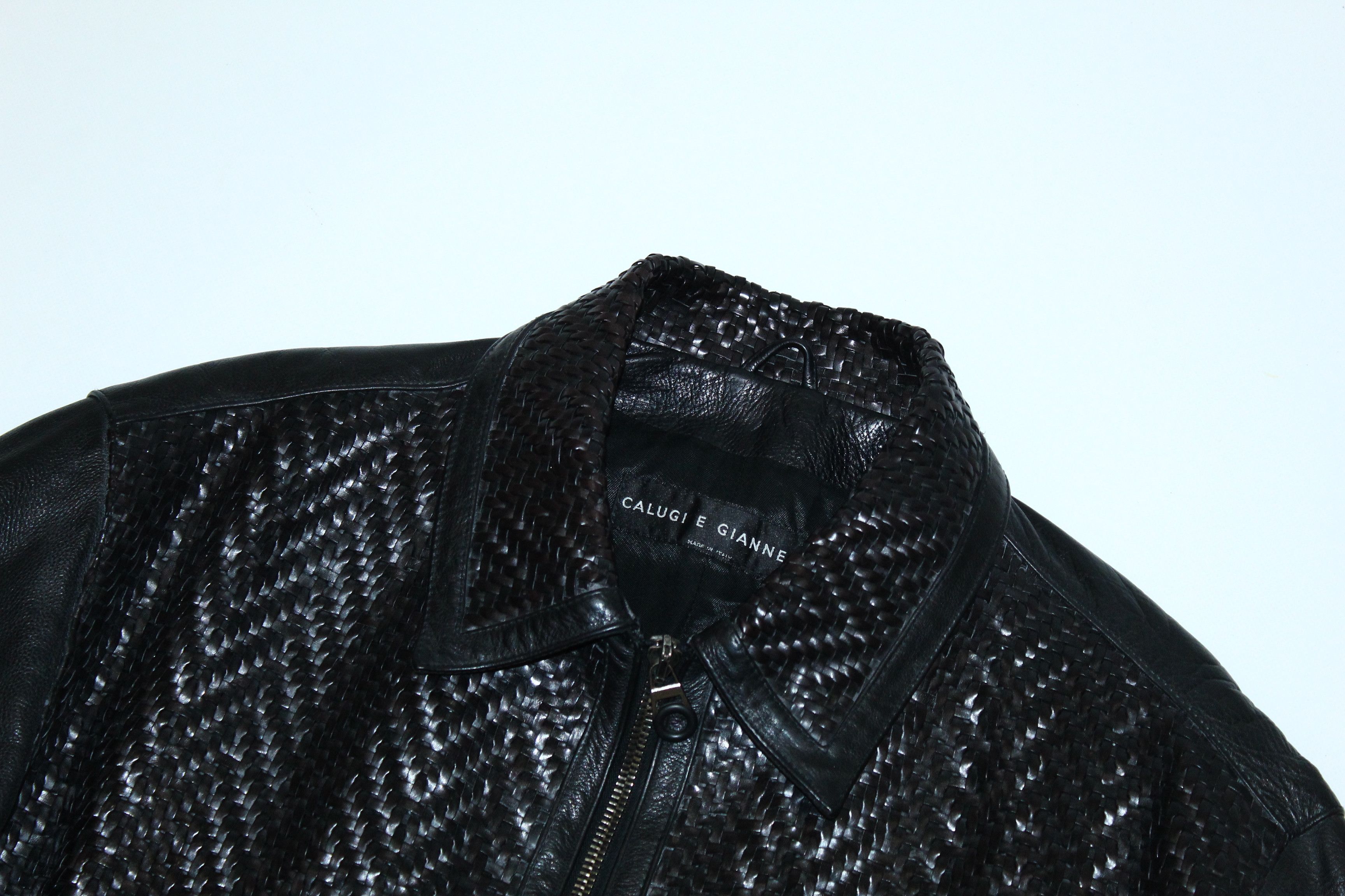 Calugi e Gianelli 💥 RARE 💥 Calugi E Gianelli Biker Wicker Leather Jacket Size US L / EU 52-54 / 3 - 4 Thumbnail