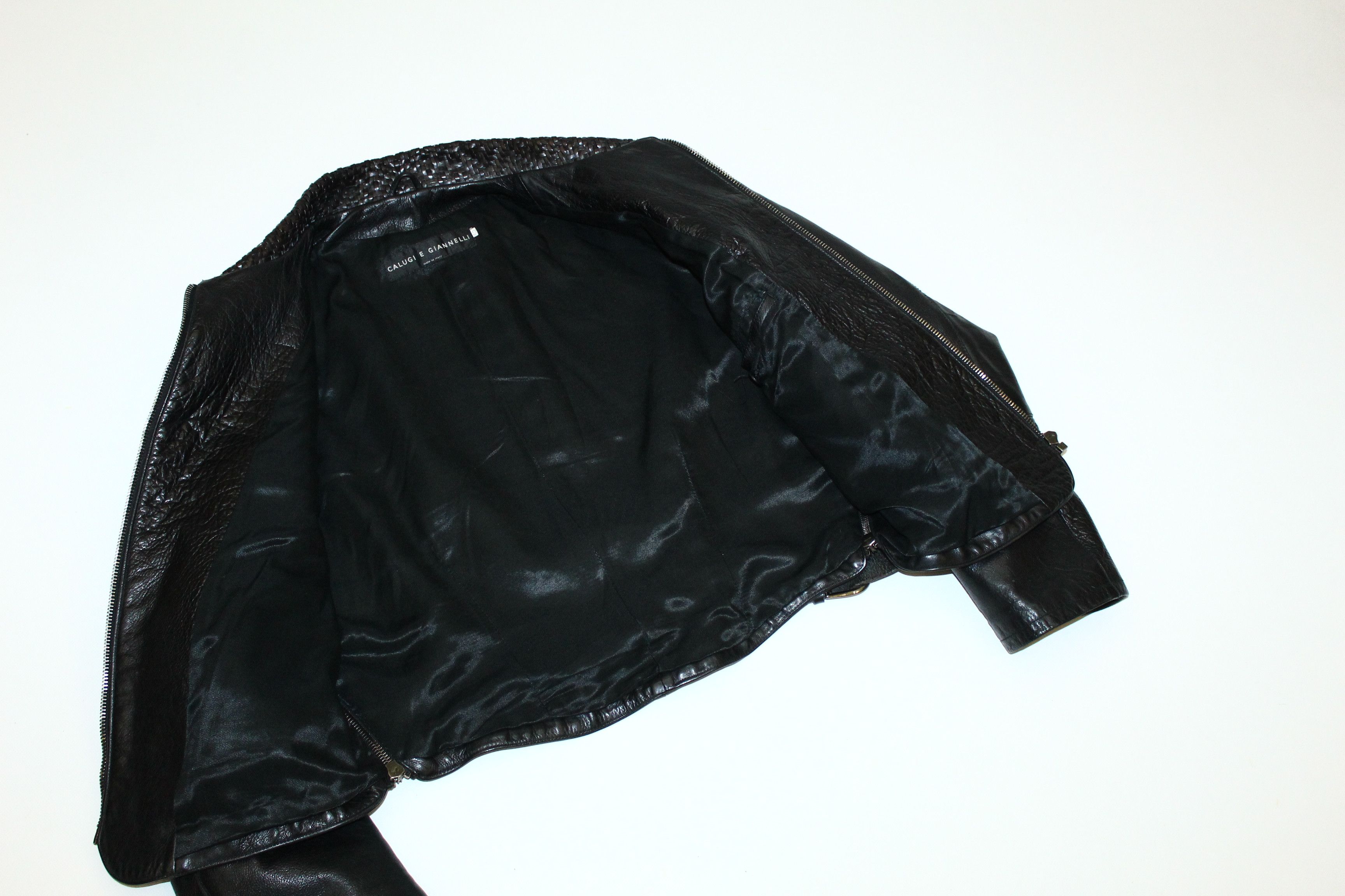 Calugi e Gianelli 💥 RARE 💥 Calugi E Gianelli Biker Wicker Leather Jacket Size US L / EU 52-54 / 3 - 8 Thumbnail