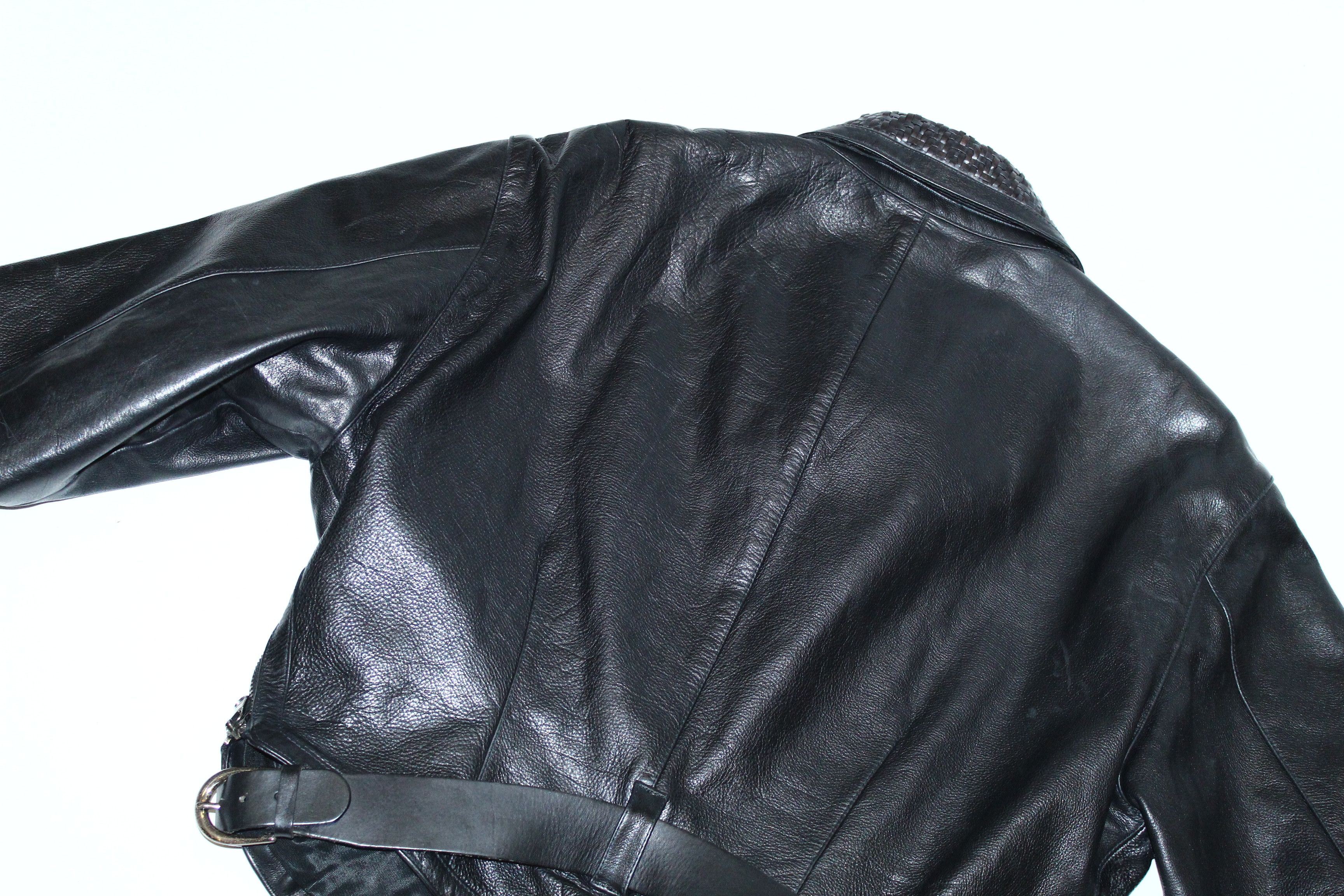 Calugi e Gianelli 💥 RARE 💥 Calugi E Gianelli Biker Wicker Leather Jacket Size US L / EU 52-54 / 3 - 14 Thumbnail