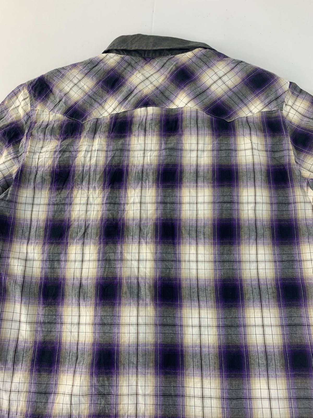 Japanese Brand Hype Modern Lovers Shadow Plaid Checked Shirt Classic Size M / US 6-8 / IT 42-44 - 3 Thumbnail