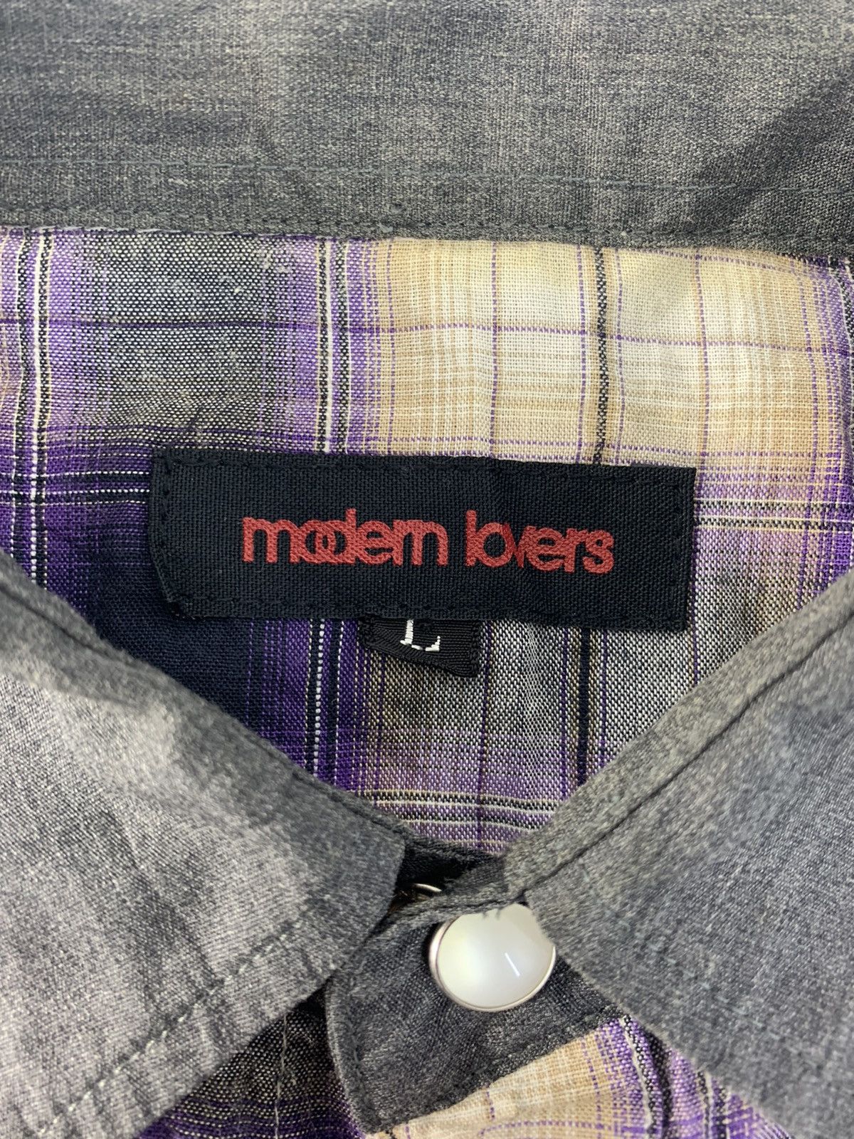 Japanese Brand Hype Modern Lovers Shadow Plaid Checked Shirt Classic Size M / US 6-8 / IT 42-44 - 4 Thumbnail
