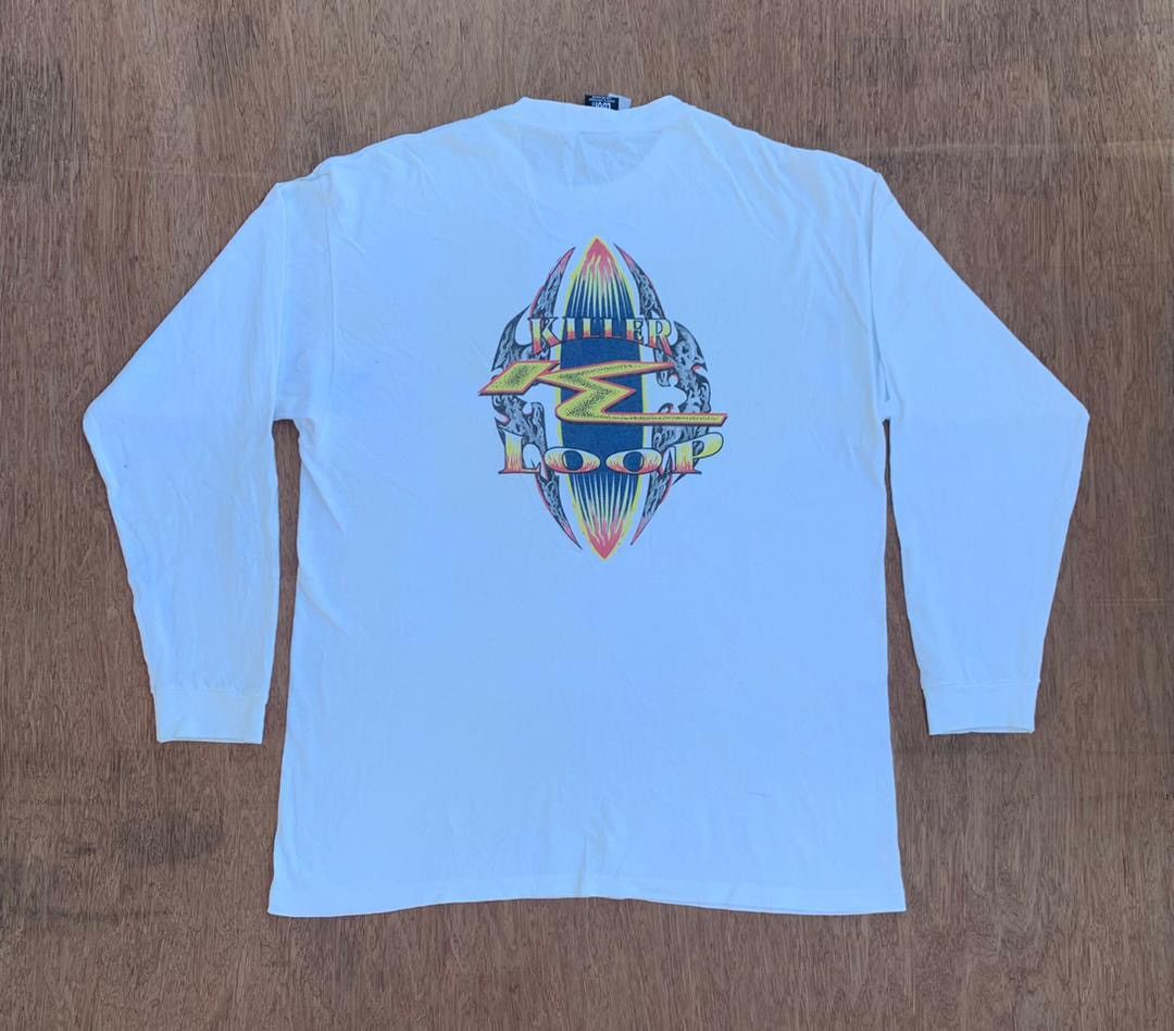 image of Made In USA x Vintage Tee D - 7 Killer Loop in White, Men's (Size Large)
