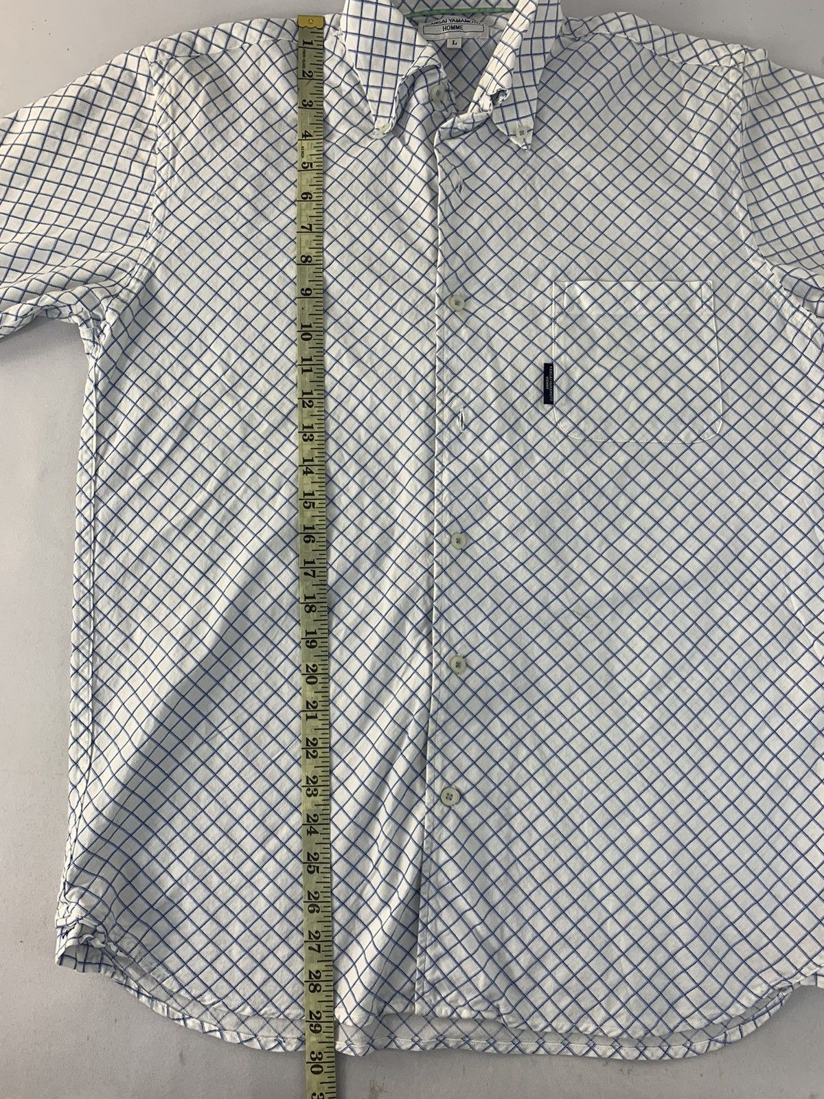 Japanese Brand Vintage Kansai Yamamoto Homme Diamond Check Shirt Size US L / EU 52-54 / 3 - 7 Thumbnail