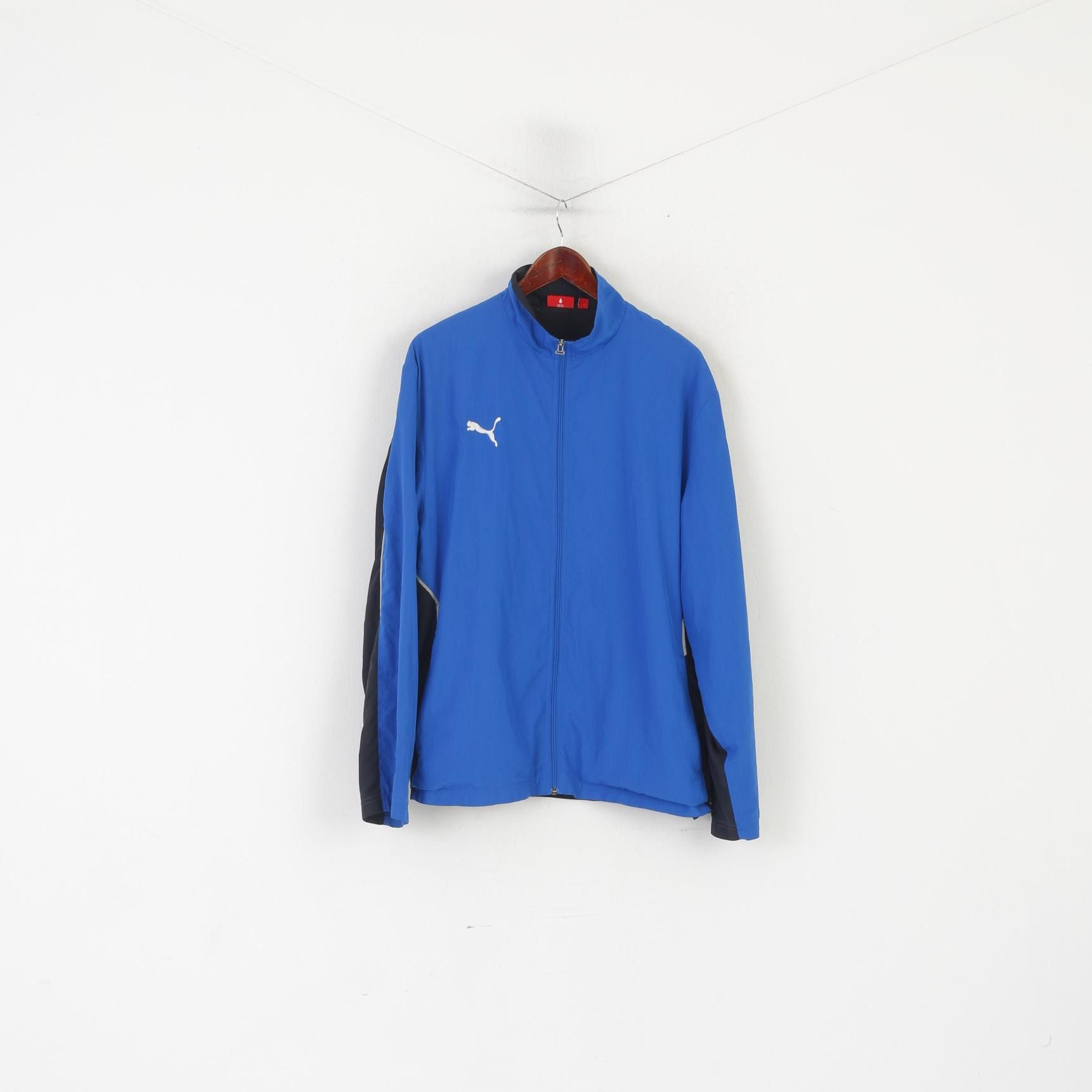 Puma Puma Men L Jacket Blue Zip Up Lightweight vtg 5735 Size US L / EU 52-54 / 3 - 2 Thumbnail