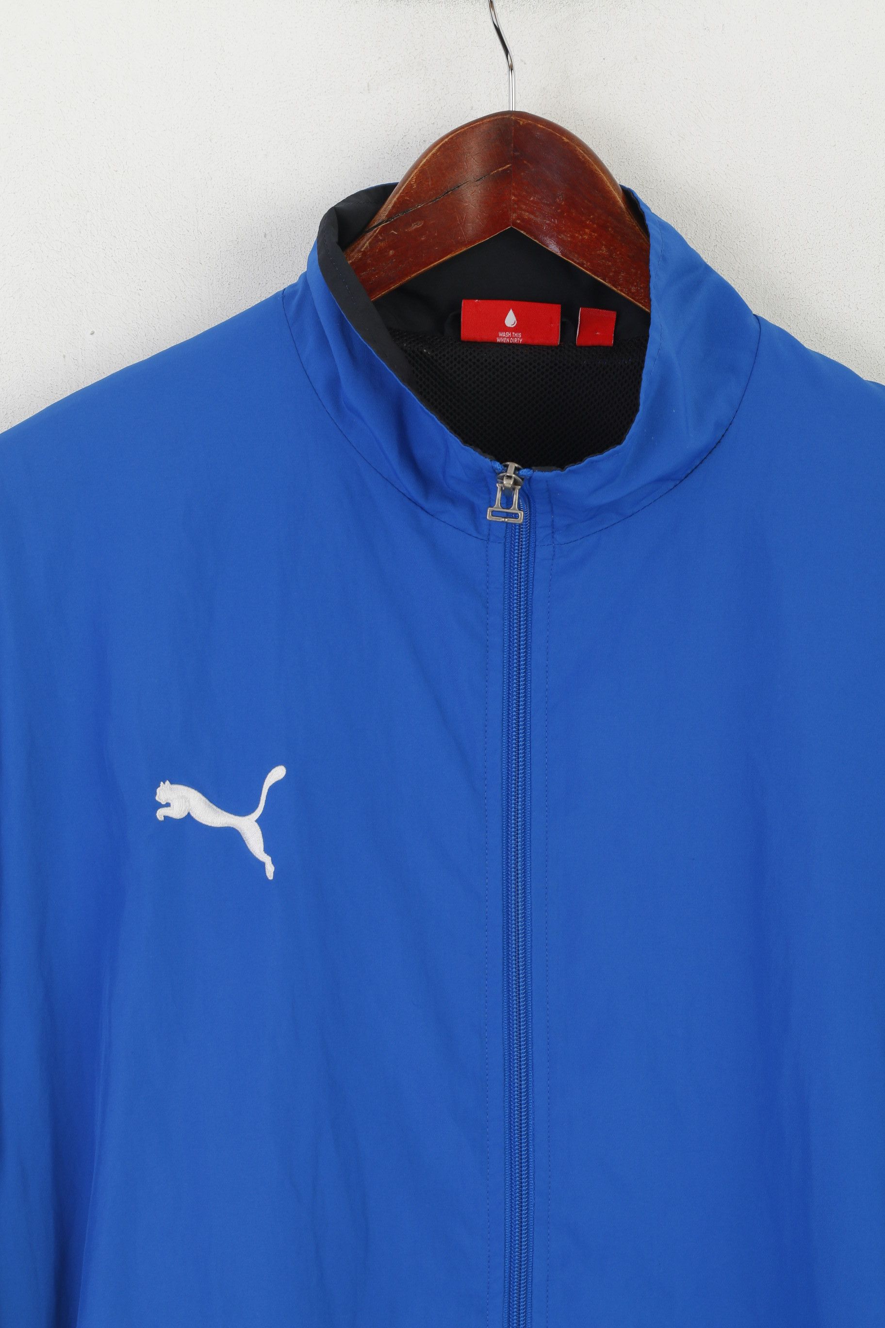Puma Puma Men L Jacket Blue Zip Up Lightweight vtg 5735 Size US L / EU 52-54 / 3 - 3 Thumbnail