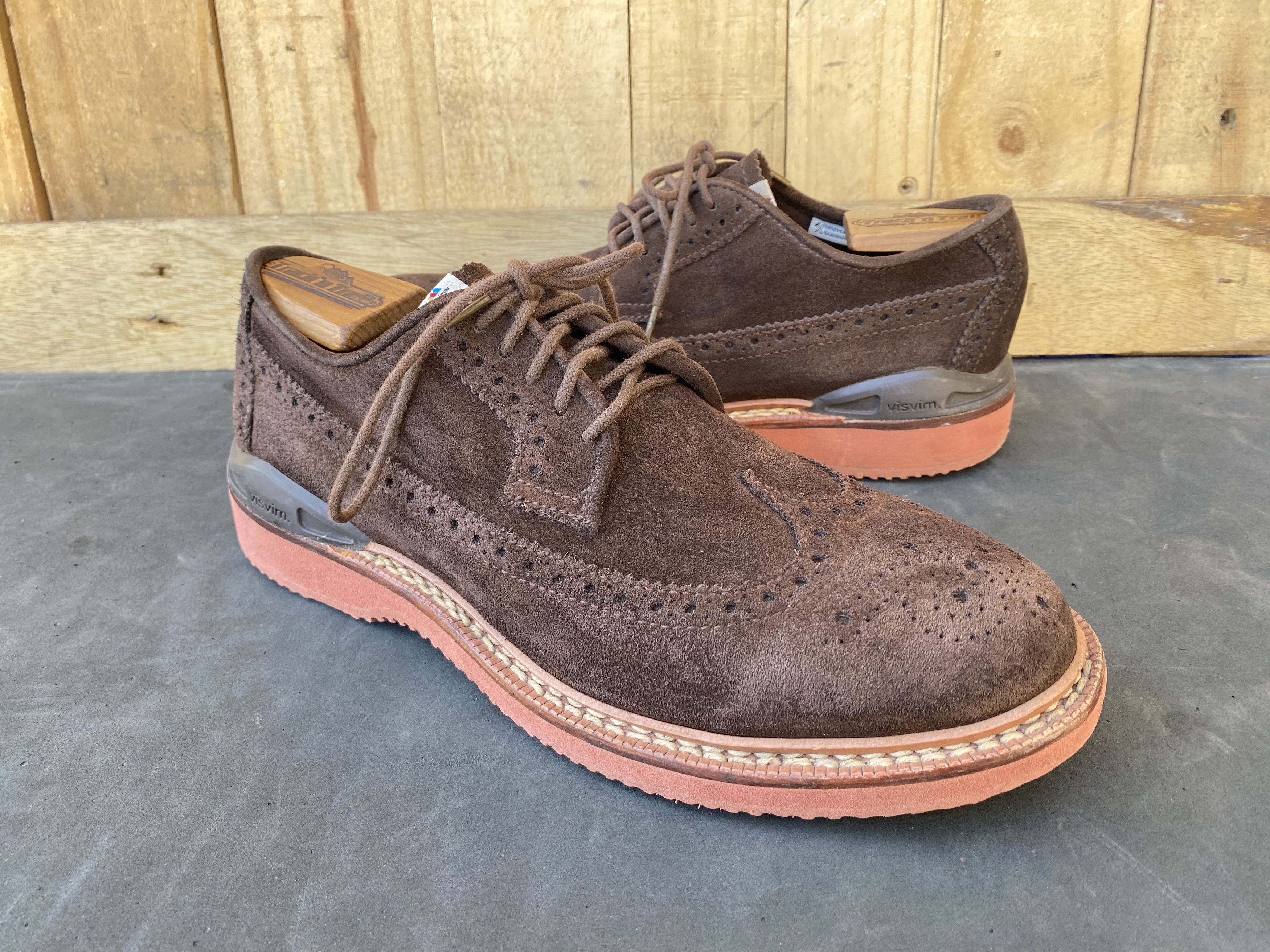 visvim patrician suede-folk 9 ブラック