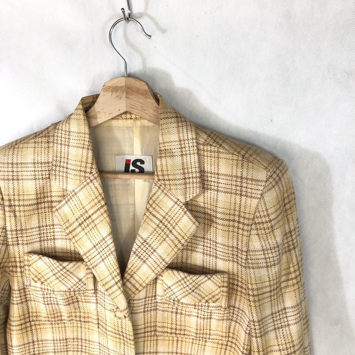 Issey Miyake Vintage Issey Miyake x Tsumori Chisato Hemp Checkered Blazer Size S / US 4 / IT 40 - 5 Thumbnail