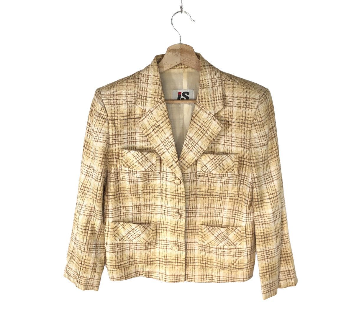 Issey Miyake Vintage Issey Miyake x Tsumori Chisato Hemp Checkered Blazer Size S / US 4 / IT 40 - 1 Thumbnail