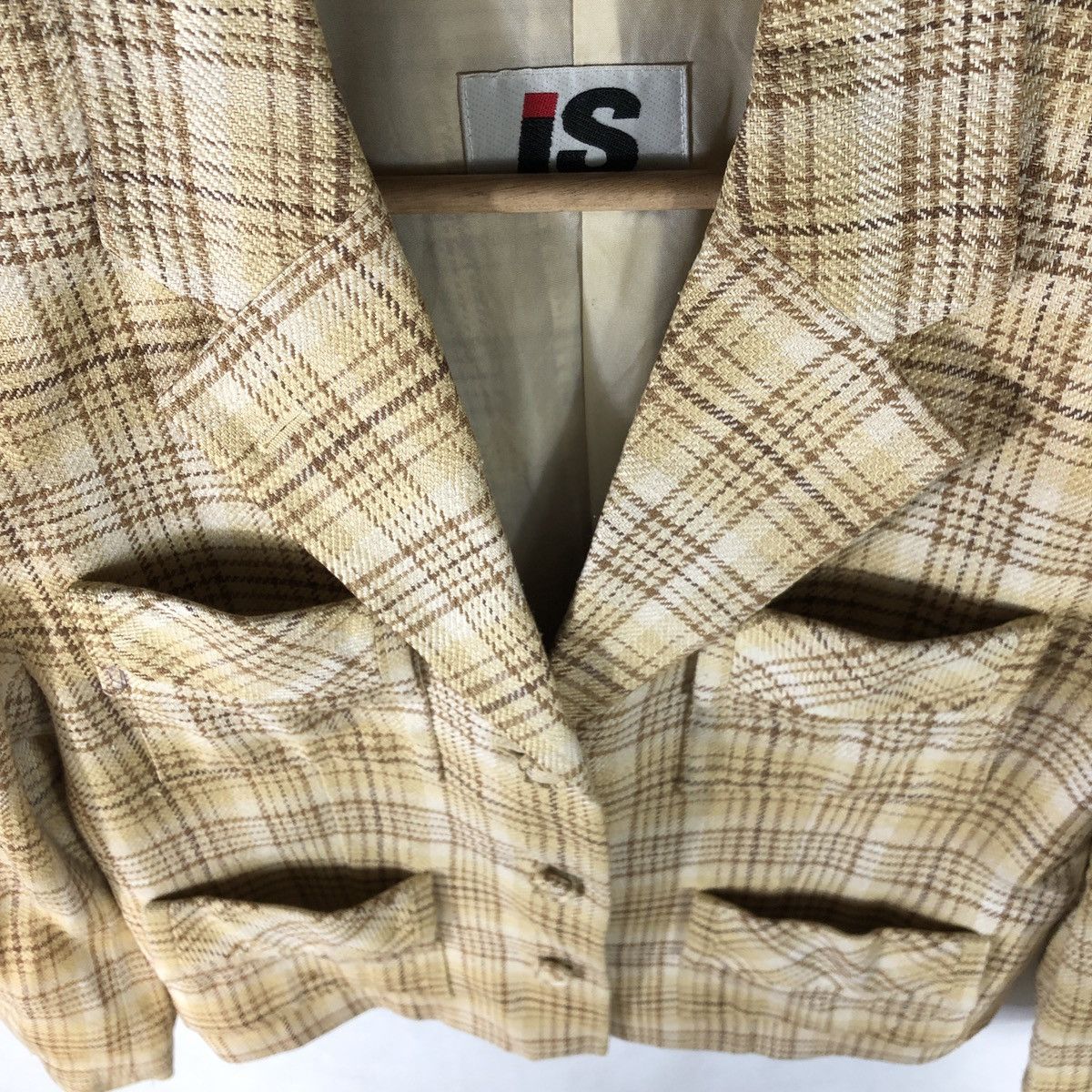 Issey Miyake Vintage Issey Miyake x Tsumori Chisato Hemp Checkered Blazer Size S / US 4 / IT 40 - 2 Thumbnail