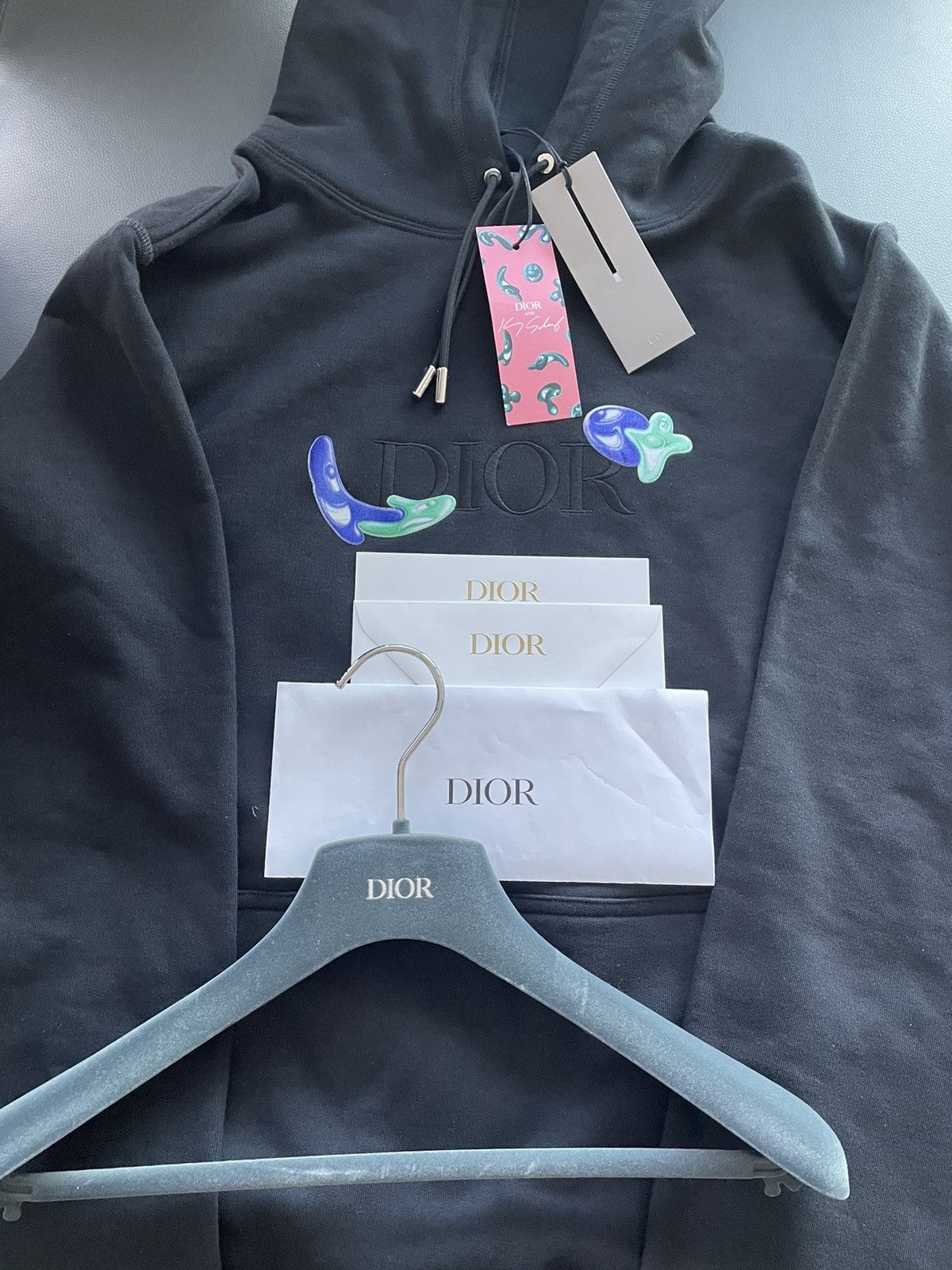 Dior $2,500 Sold Out Dior x Kenny Scharf Super Runway Logo Hoodie Size US XL / EU 56 / 4 - 13 Thumbnail