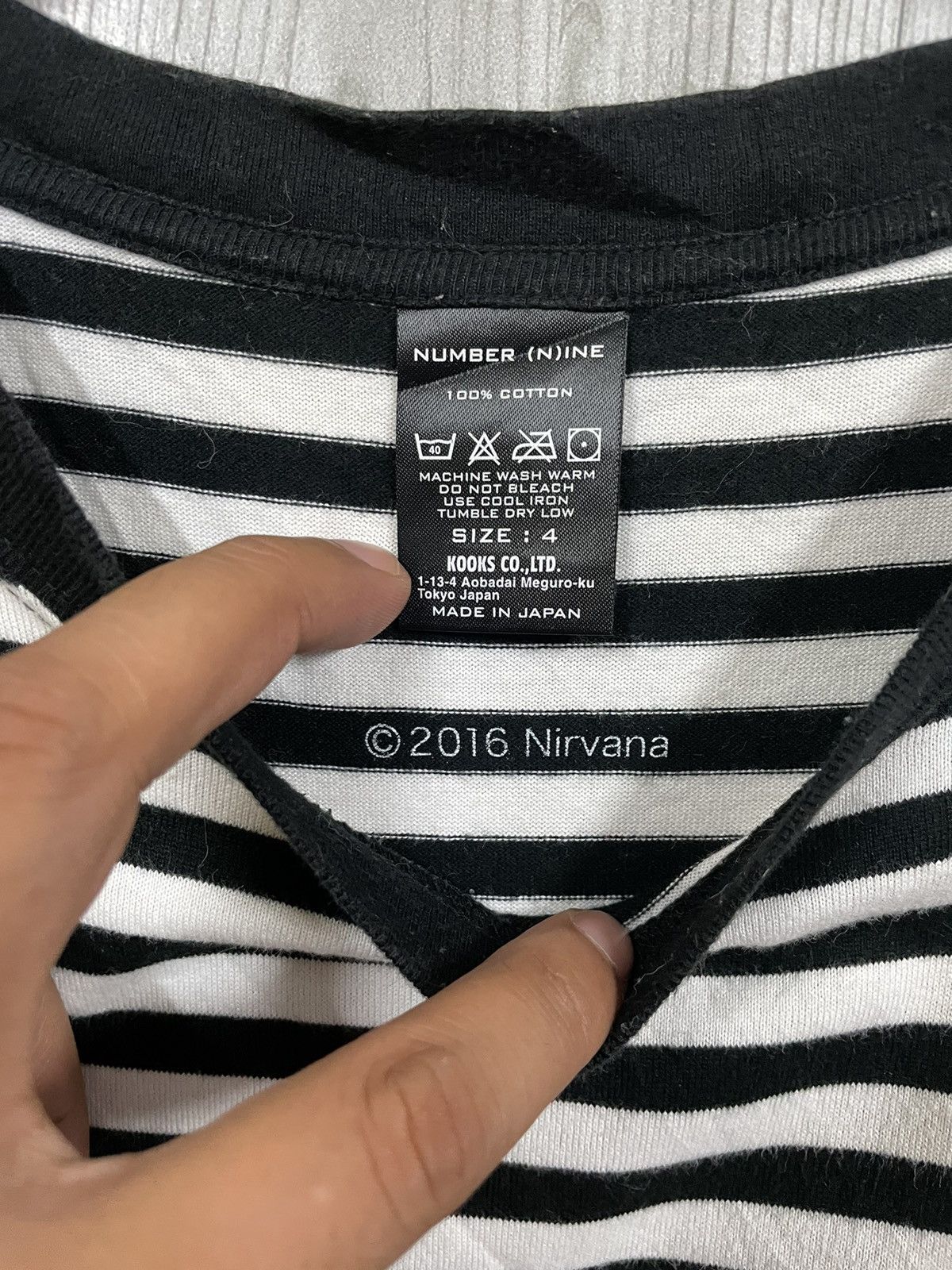 Nirvana × Number (N)ine Number Nine x Nirvavana Stripe Tshirt Size US XL / EU 56 / 4 - 5 Thumbnail