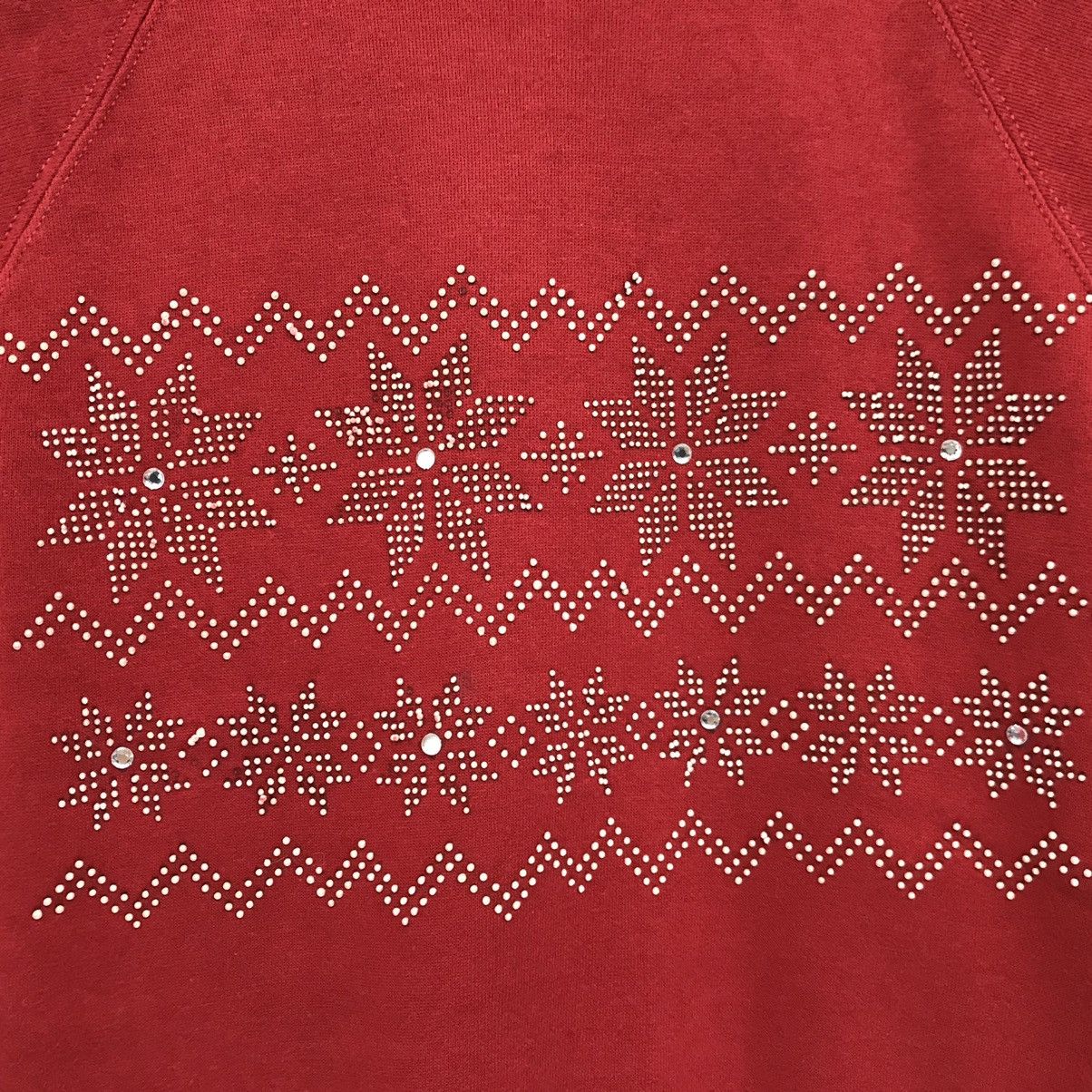 Jerzees × Vintage Vintage 90’s Art Design Crystal Bling Sweatshirt Size US S / EU 44-46 / 1 - 3 Thumbnail