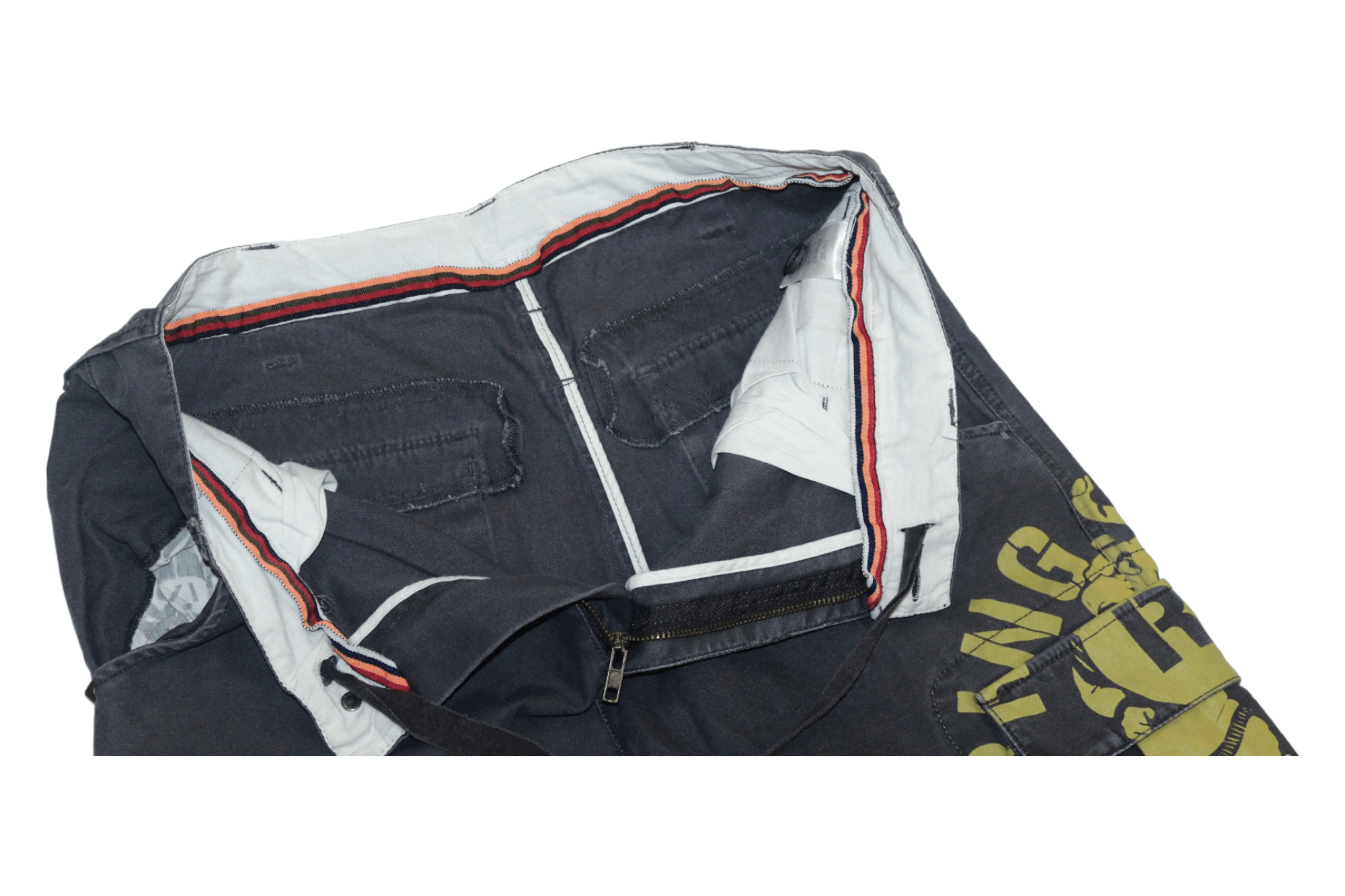 Japanese Brand 🔥VTG🔥 Ringspun Dicanio Charcoal Wash Utility Cargo Shorts Size US 33 - 8 Thumbnail