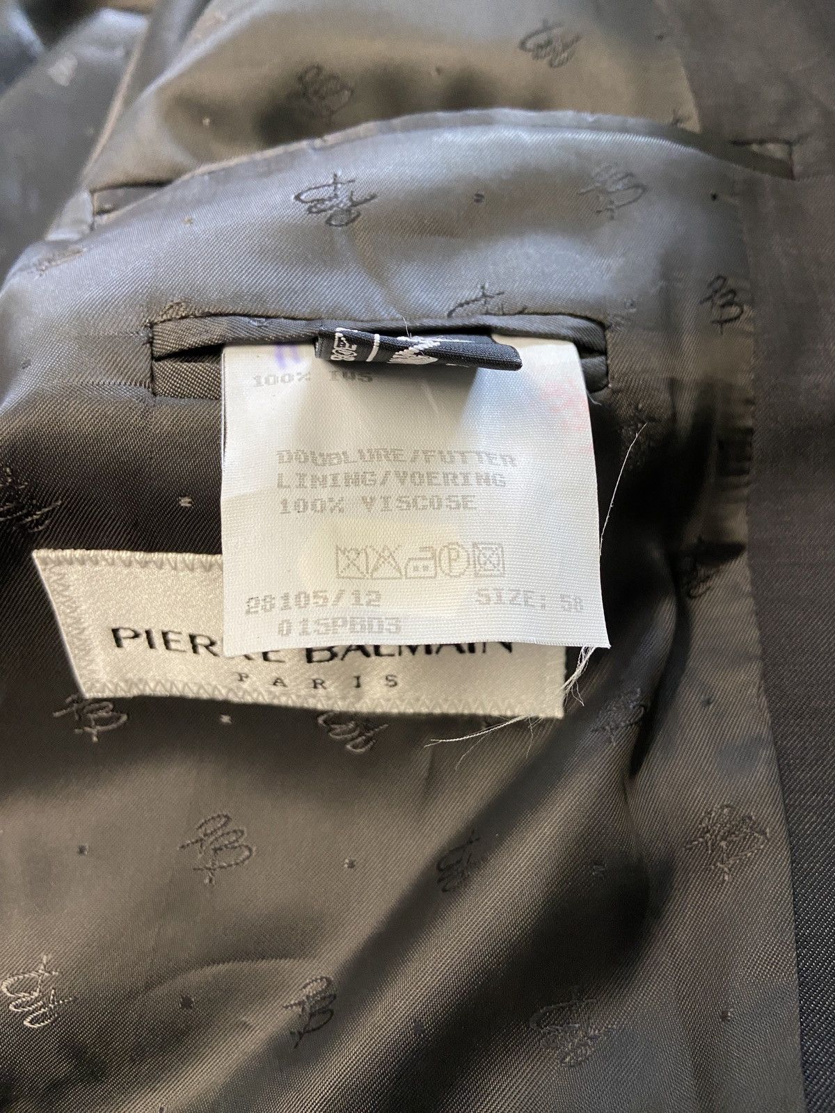 Balmain × Pierre Balmain Pierre Balmain Paris wool suit jacket blazer Size 48L - 4 Thumbnail