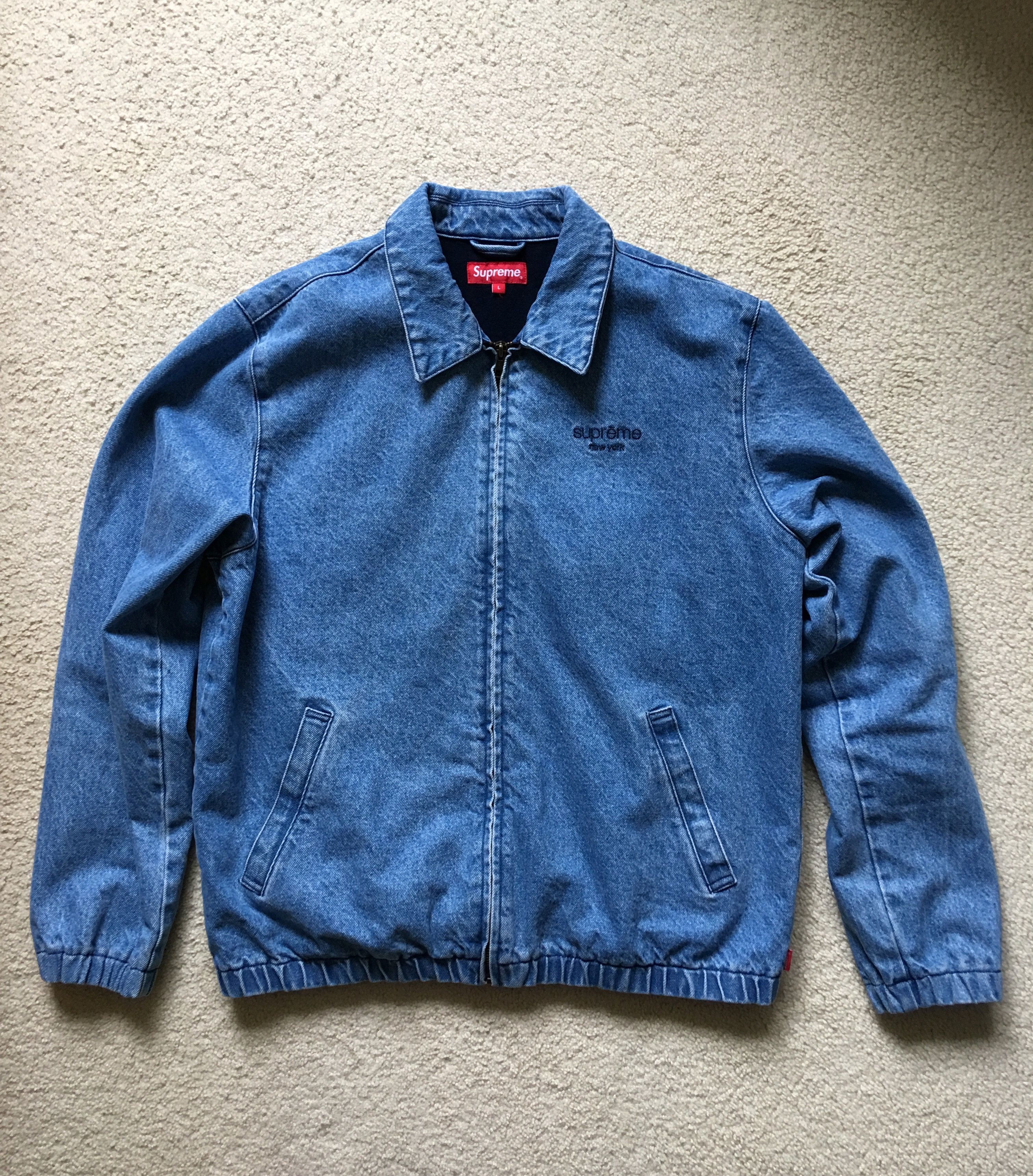 Supreme Denim Harrington Jacket | Grailed