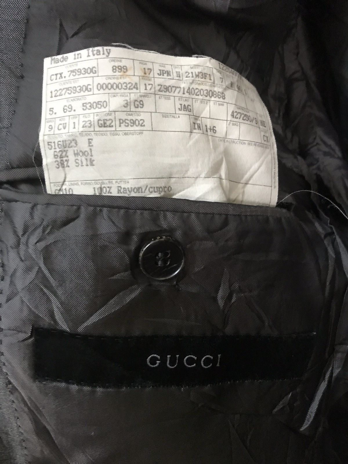 Gucci Blazer Gucci Tom Ford Italy Silk Wool Rayon Size 36R - 4 Thumbnail