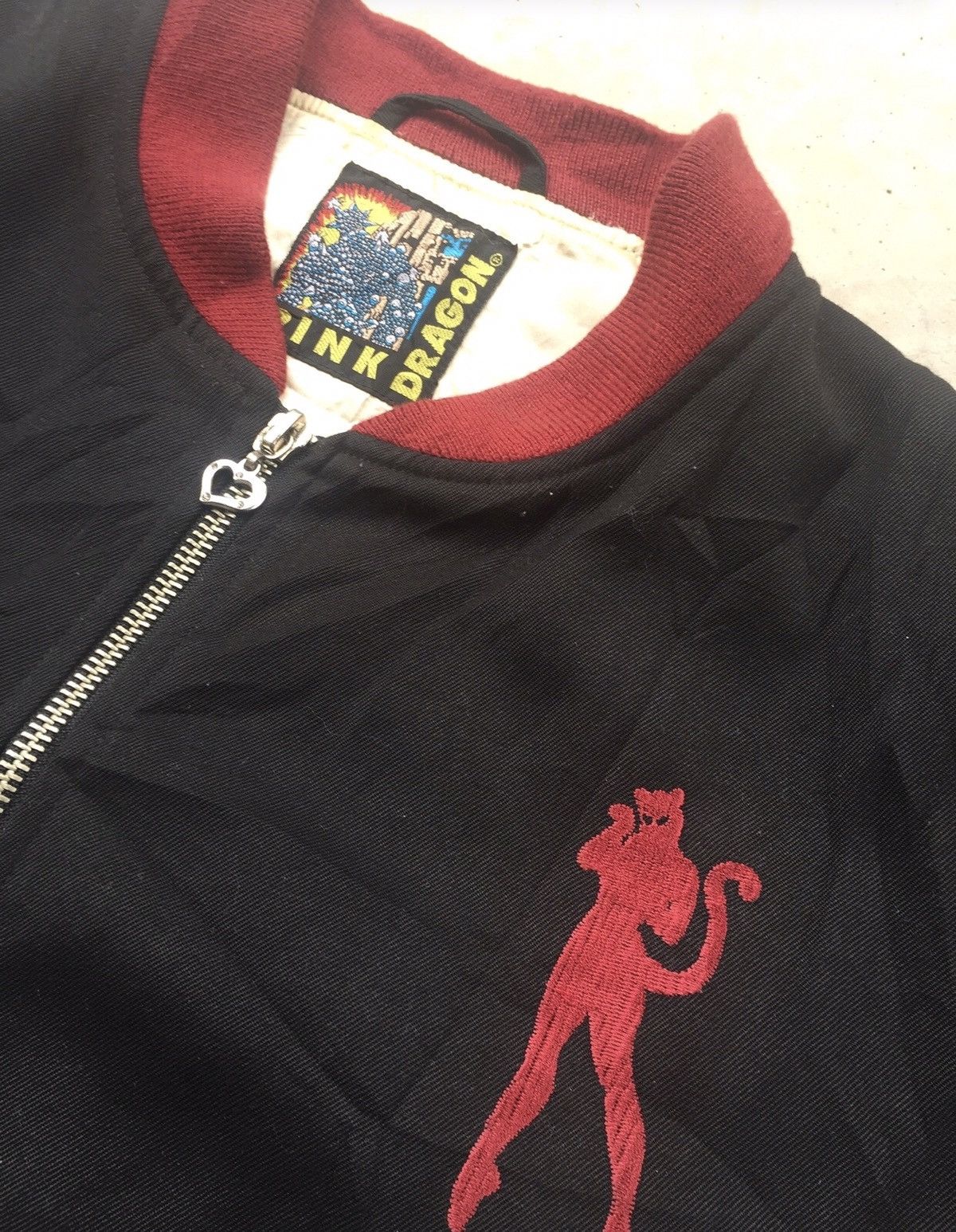 Vintage Pink Dragon Captain Smile by Cream Soda Jacket Rare