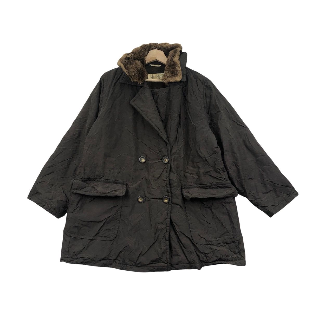 Vtg 90’ MAX MARA Made In ITALY Minimalist Trench Coat Parka