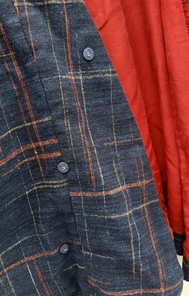 Indigo × Vintage Japanese Indigo Geometry Wool Kimono Size US M / EU 48-50 / 2 - 6 Thumbnail