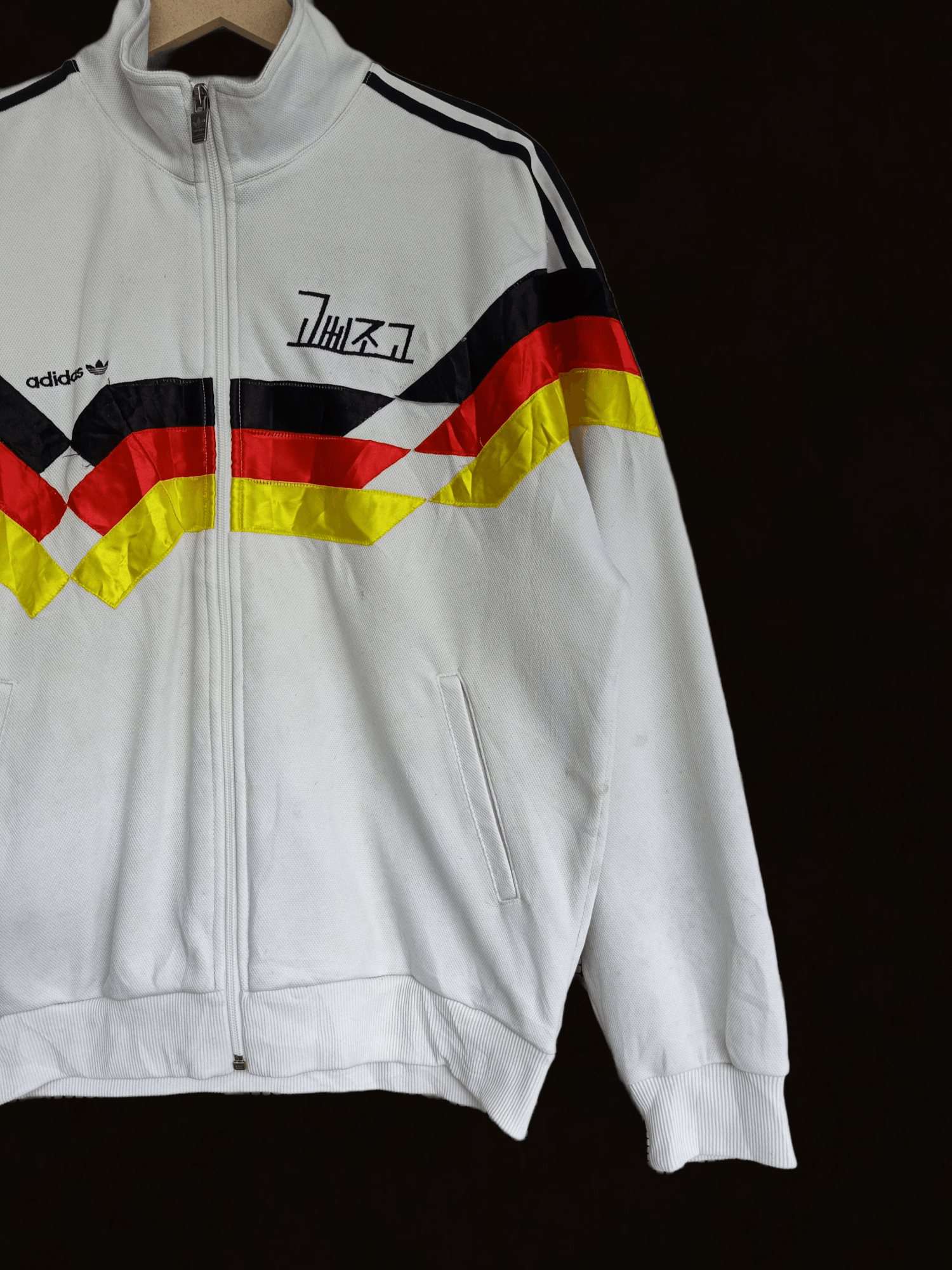 Adidas × Vintage Vintage Adidas Trefoil Germany Zipper Sweater Size US M / EU 48-50 / 2 - 2 Thumbnail