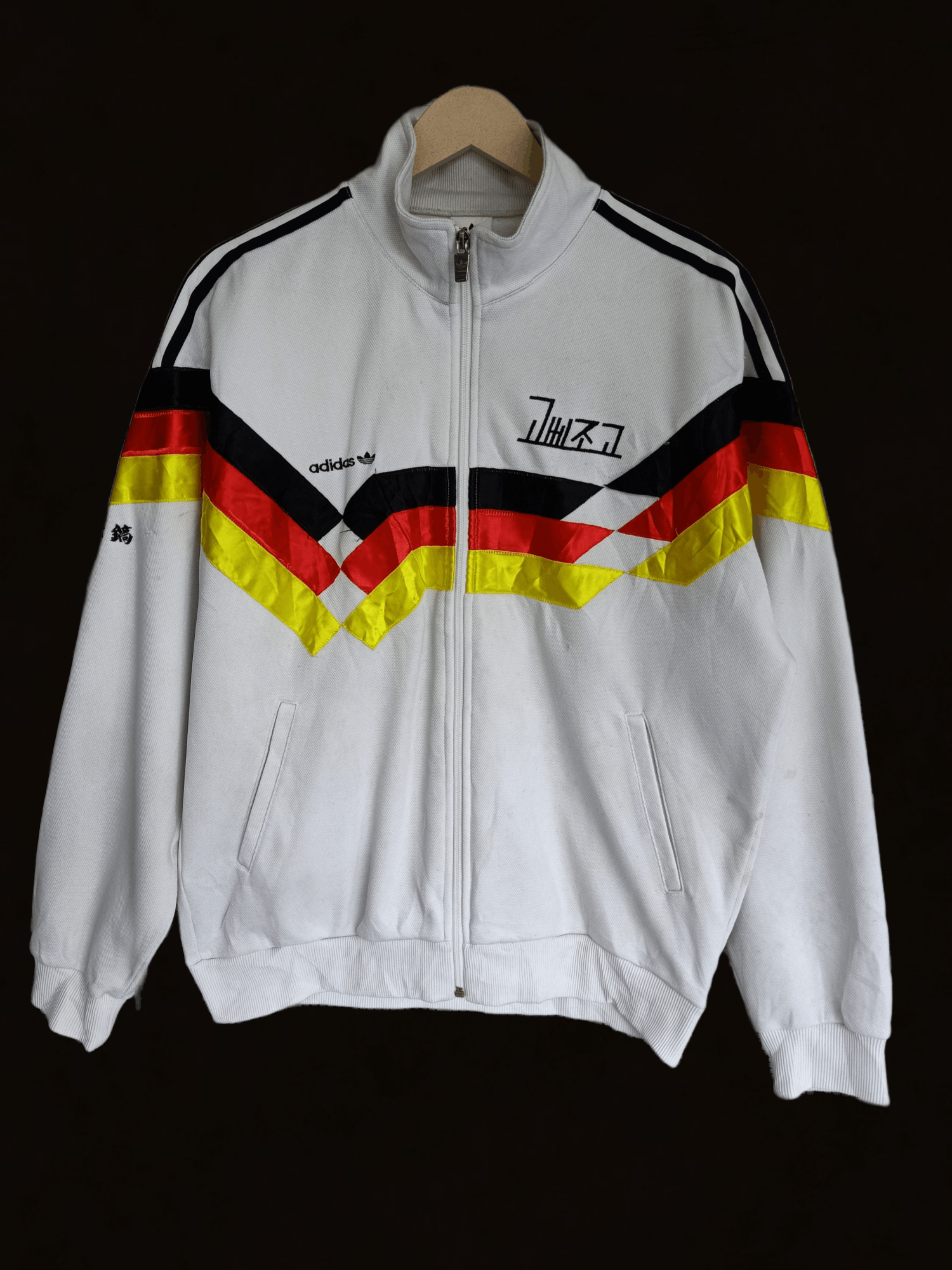Adidas × Vintage Vintage Adidas Trefoil Germany Zipper Sweater Size US M / EU 48-50 / 2 - 1 Thumbnail