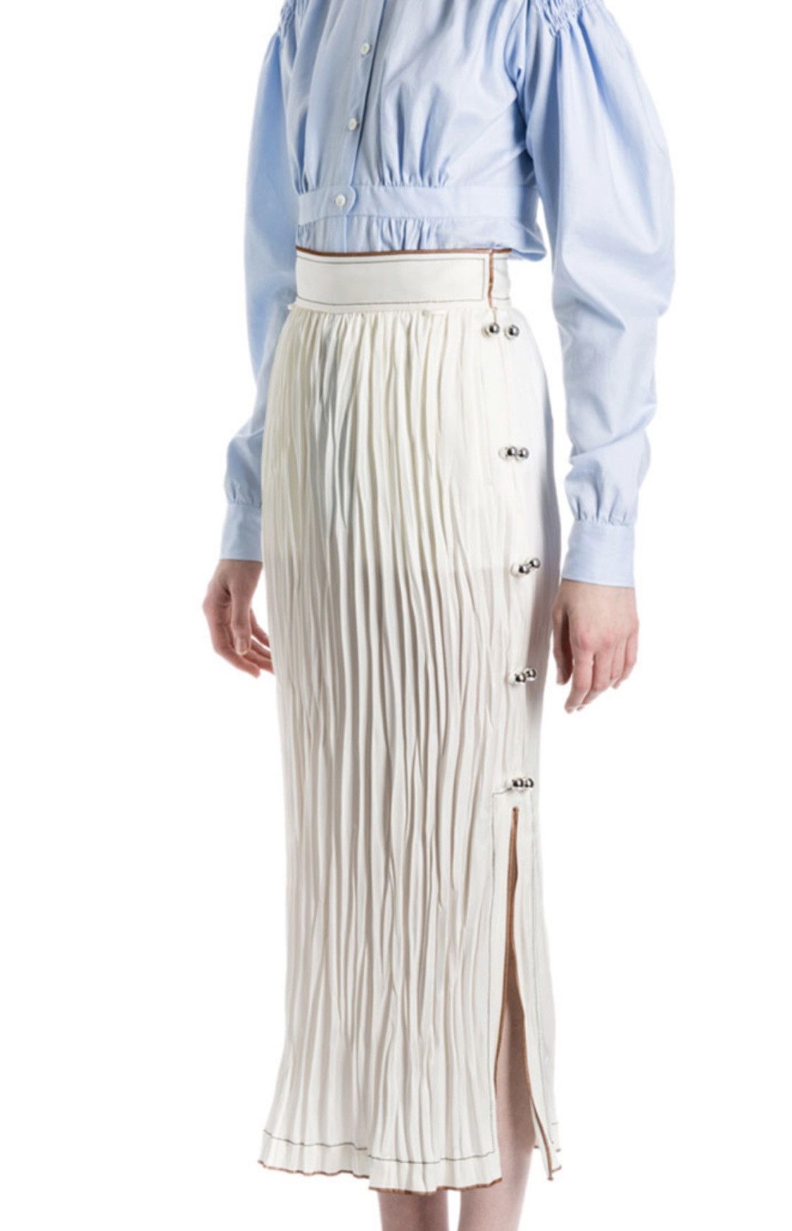 Loewe Loewe Pleated Midi Skirt🤍 Size 26" / US 2 / IT 38 - 6 Thumbnail