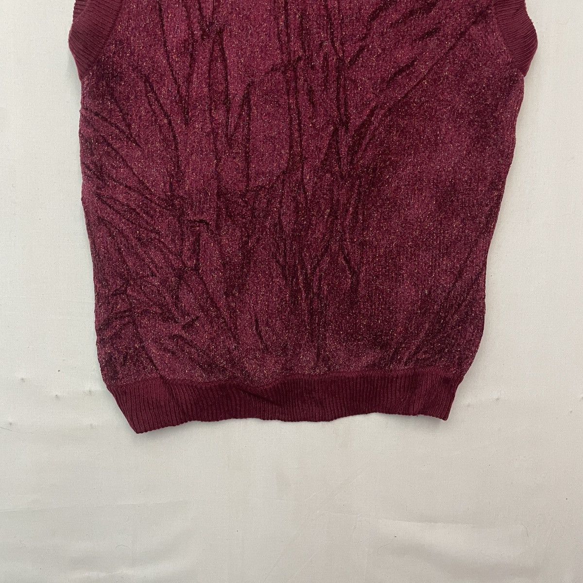 Homespun Knitwear Vintage PRIMARY Red Colour Sleeveless Cardigan Size US M / EU 48-50 / 2 - 9 Thumbnail