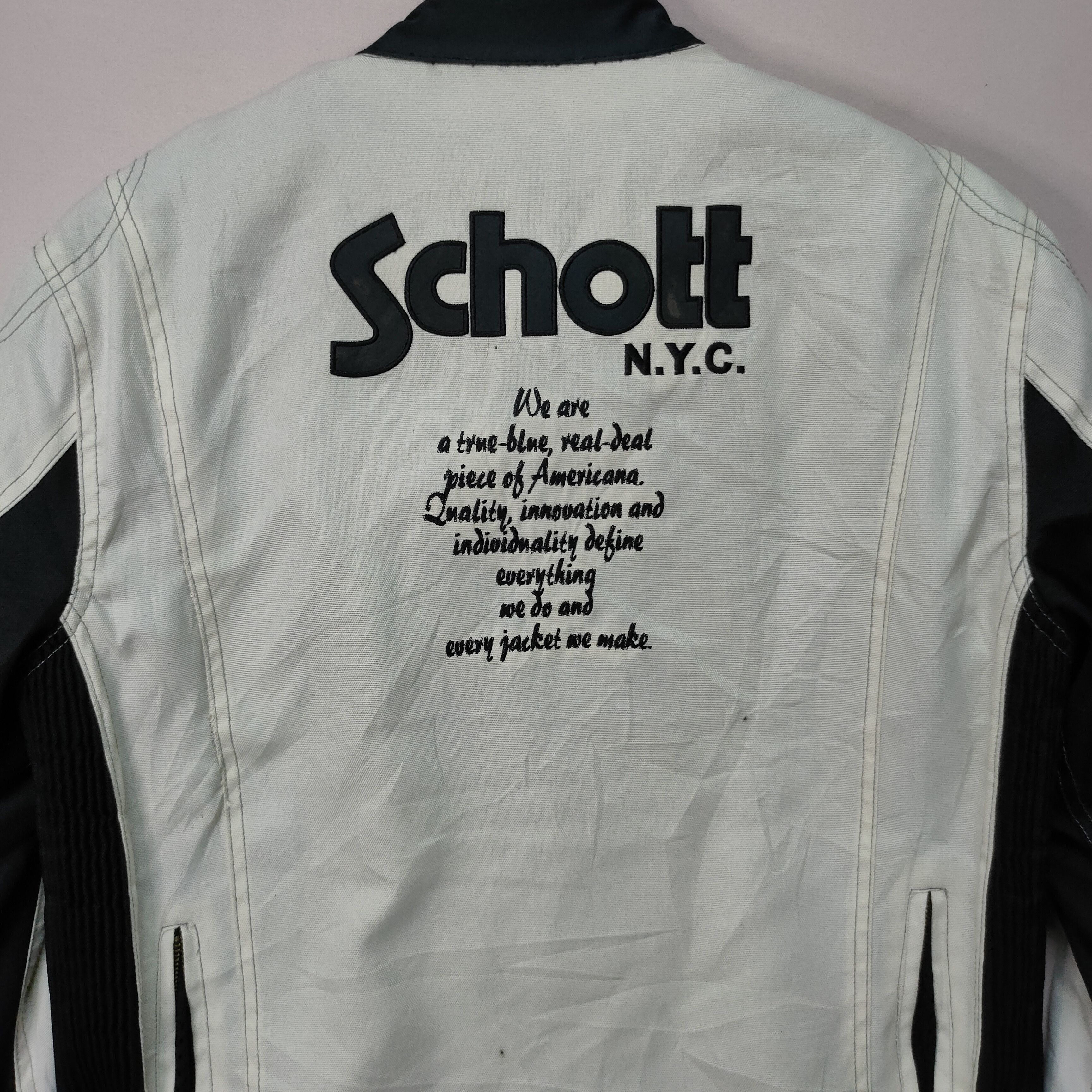 Schott Vintage SCHOTT N.Y.C BIG LOGO ZIPPER UPS BIKES JACKET Size US M / EU 48-50 / 2 - 8 Thumbnail