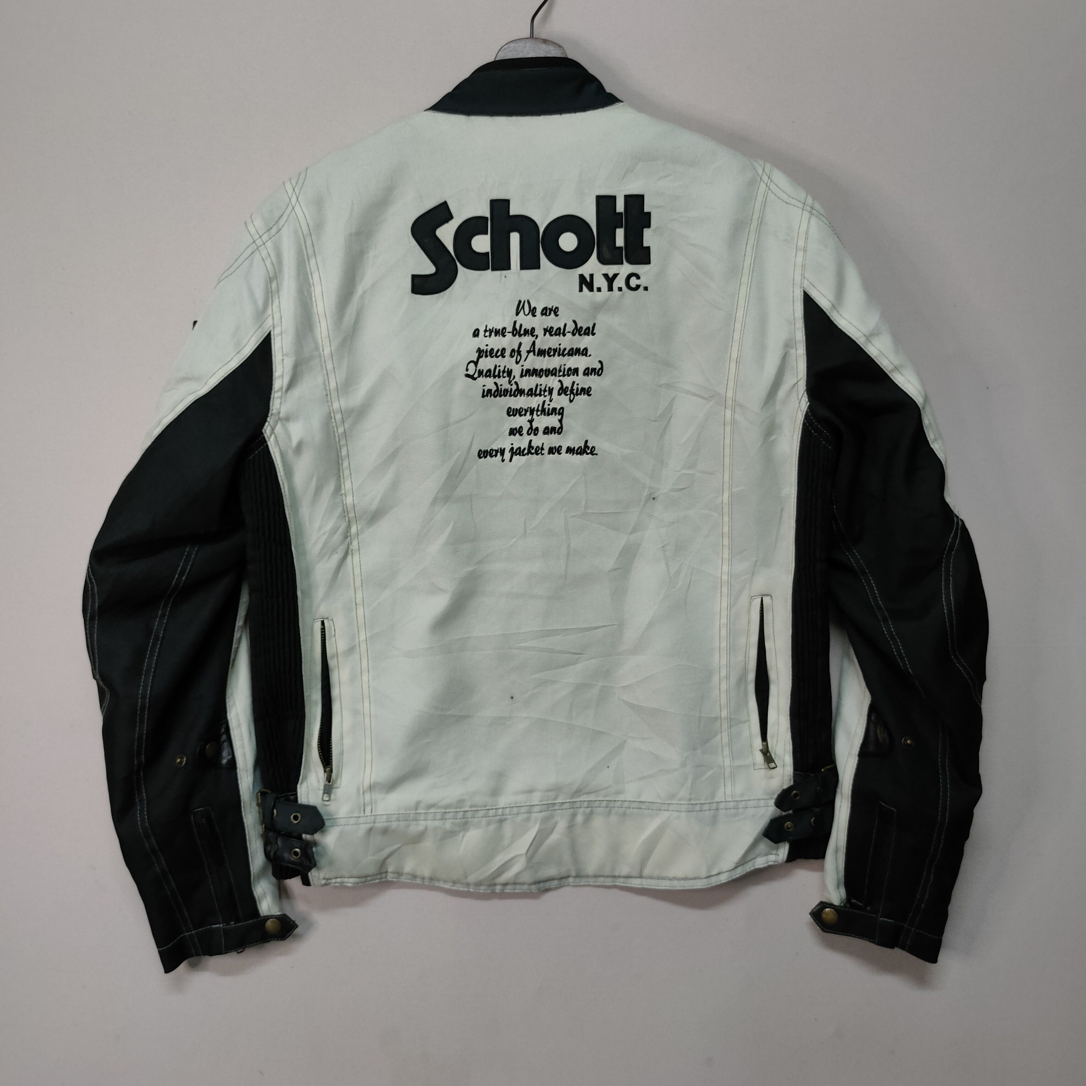 Schott Vintage SCHOTT N.Y.C BIG LOGO ZIPPER UPS BIKES JACKET Size US M / EU 48-50 / 2 - 9 Thumbnail
