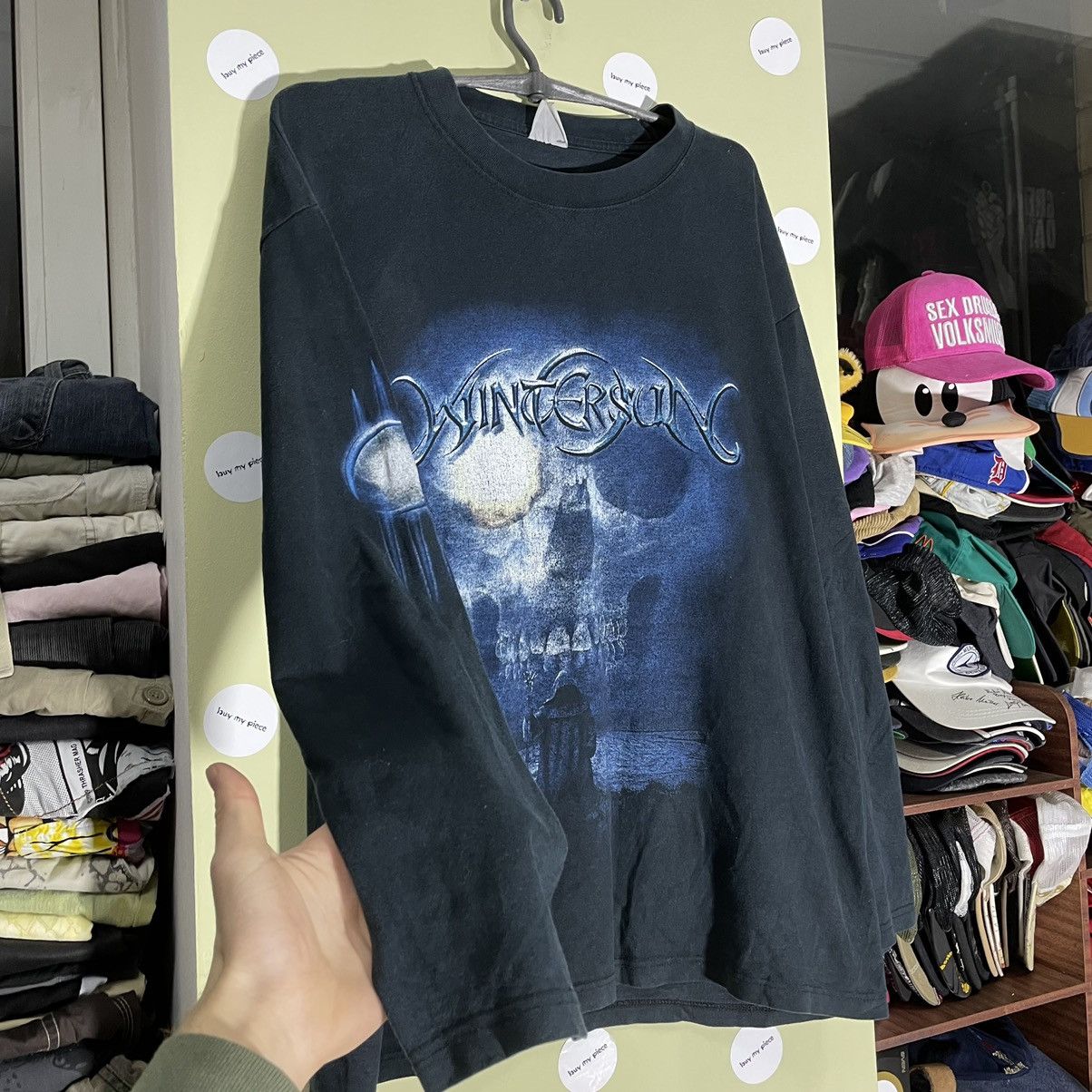 Vintage Vintage Y2K Goth Graphic Tee Faded Black Band Horror Slim L Size US L / EU 52-54 / 3 - 7 Thumbnail