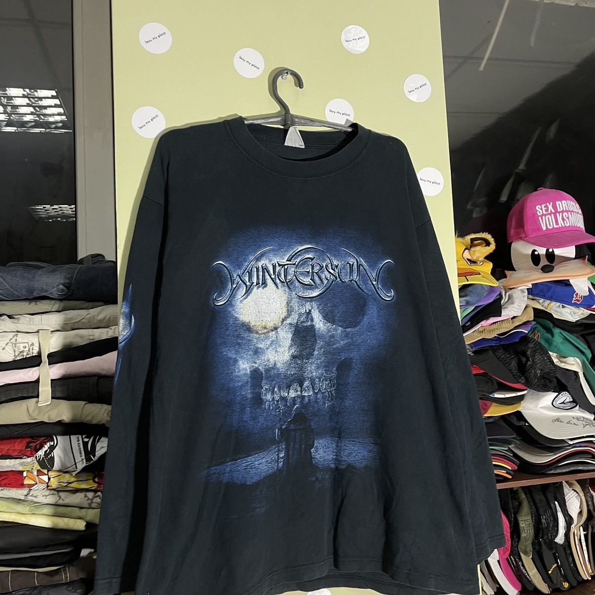 Vintage Vintage Y2K Goth Graphic Tee Faded Black Band Horror Slim L Size US L / EU 52-54 / 3 - 4 Thumbnail
