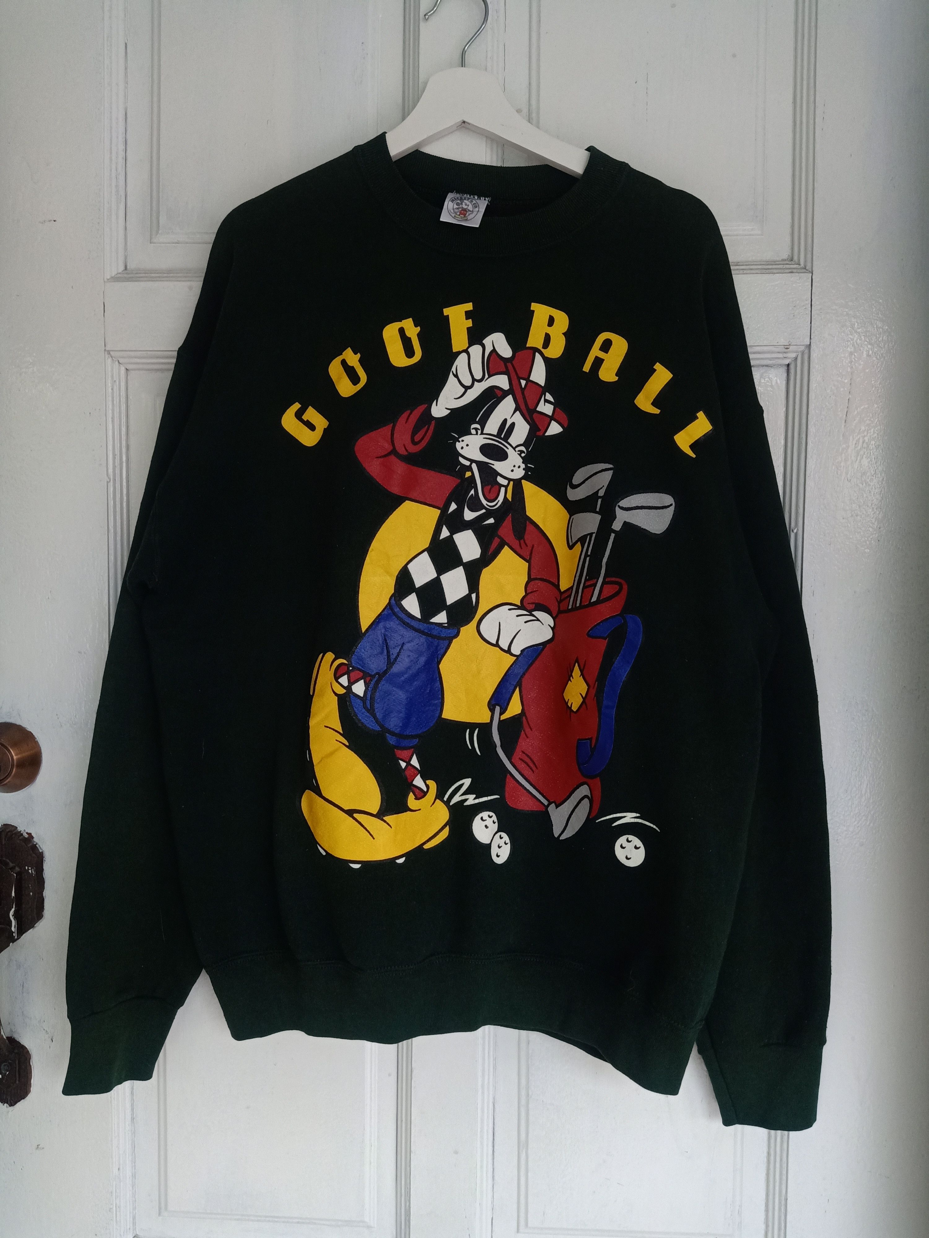 Cartoon Network × Disney × Vintage Vintage 90s Goofy Goof Ball Sweatshirt Size US XL / EU 56 / 4 - 1 Thumbnail