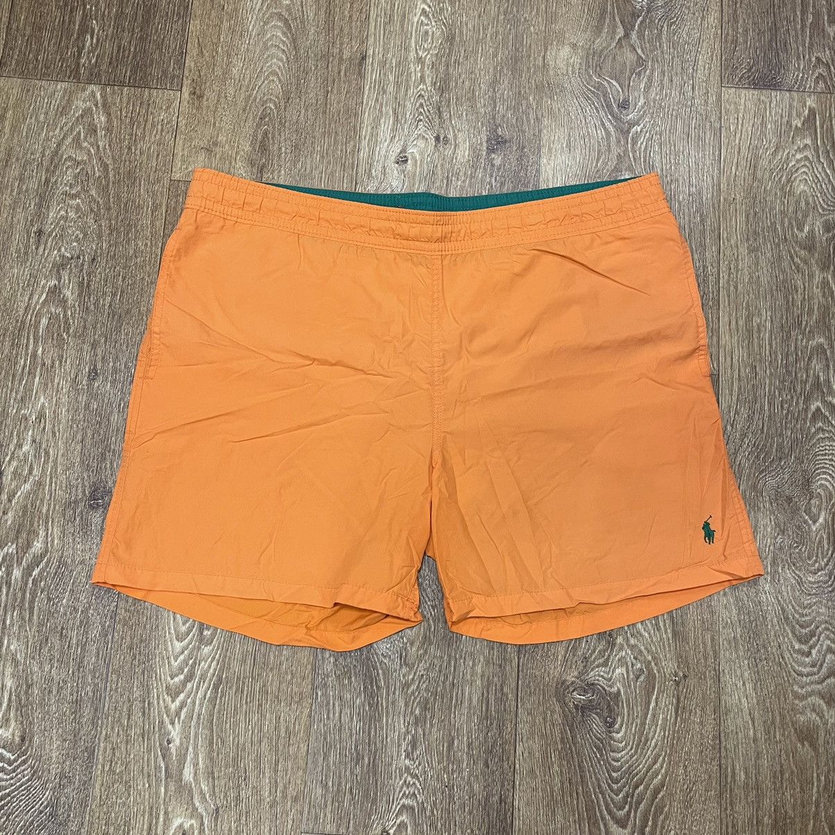 Vintage Vintage Y2K Ralph Lauren Nylon Swim Shorts Orange Swag 36 Size US 36 / EU 52 - 1 Thumbnail