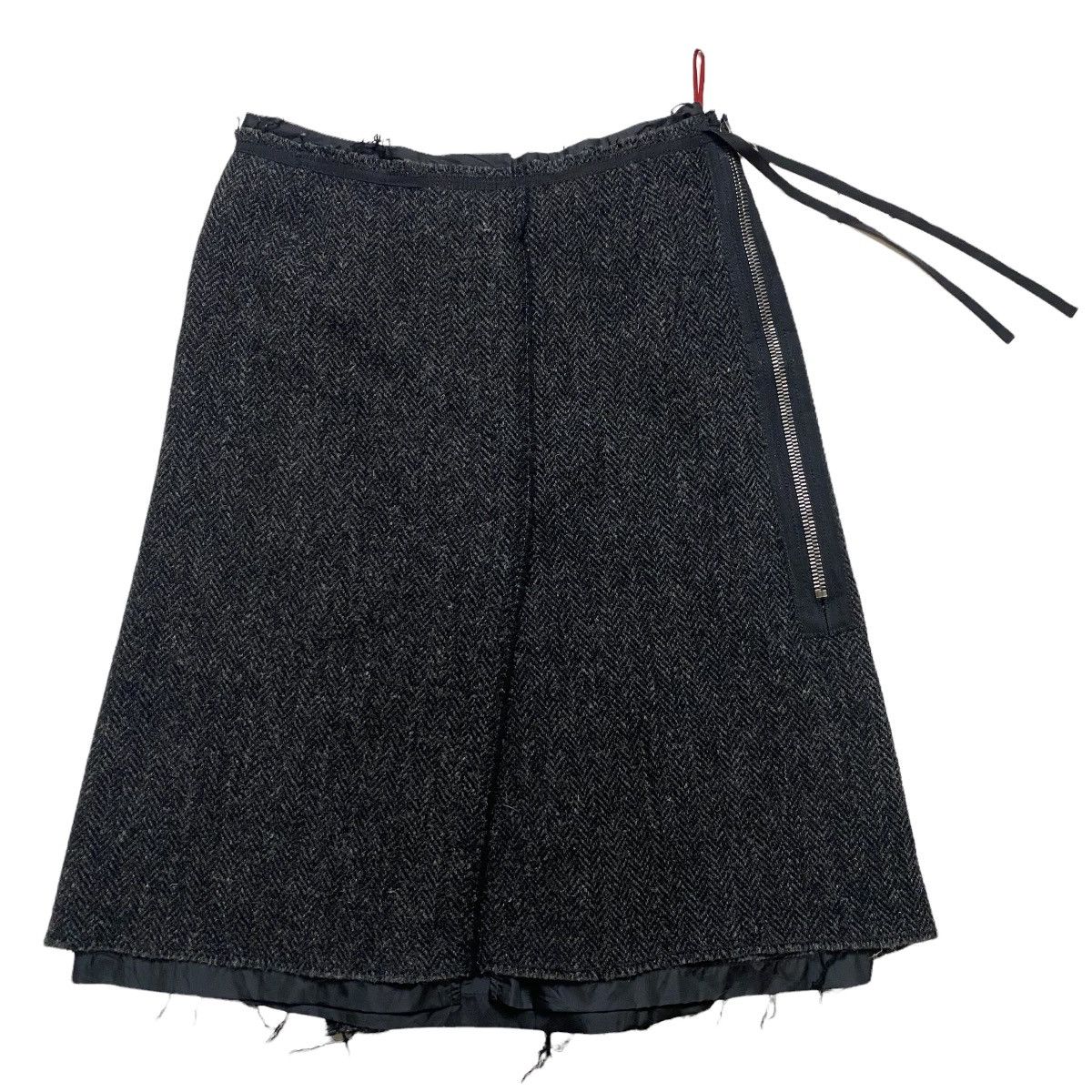 Prada wool zipper skirt