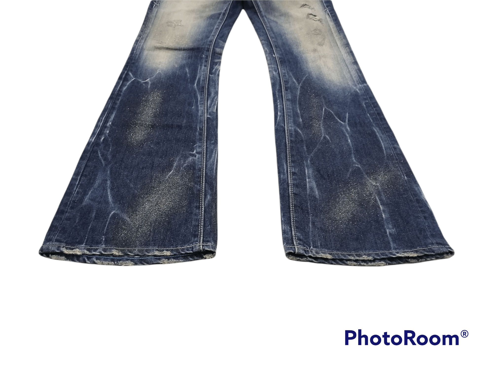 Japanese Brand × Vanquish Flare Jeans Vanquish Gold Acid Wash Claw Mark Denim Pants Size US 30 / EU 46 - 2 Thumbnail
