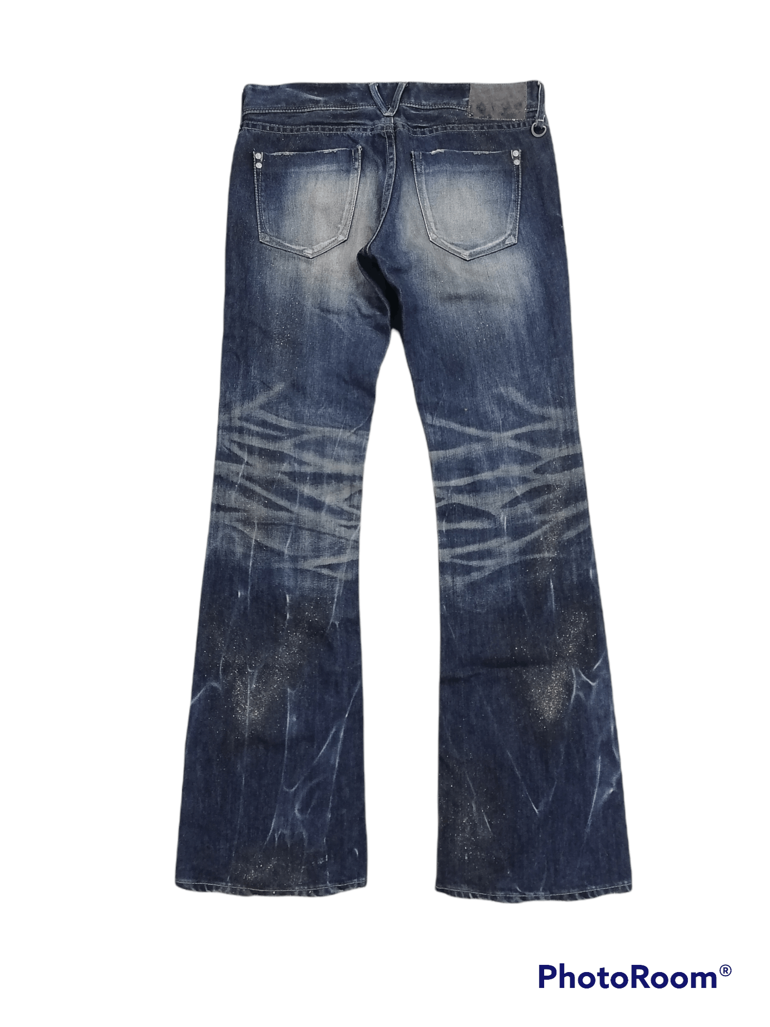 Japanese Brand × Vanquish Flare Jeans Vanquish Gold Acid Wash Claw Mark Denim Pants Size US 30 / EU 46 - 5 Thumbnail