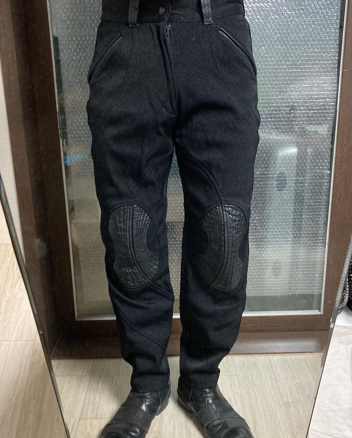 Yoshiyuki Konishi Ficce Yoshiyuki Konishi Leather Panel Pants Size US 31 - 2 Thumbnail