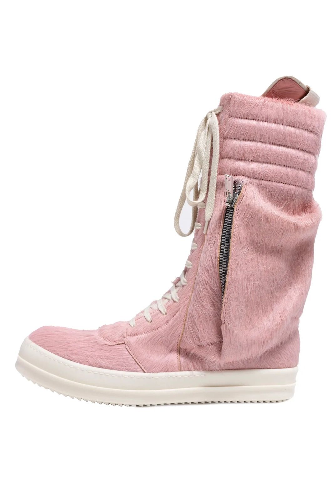 Pre-owned Rick Owens Fw22 Strobe Cargobasket Dirty Pink Long Hair Pony Shoes