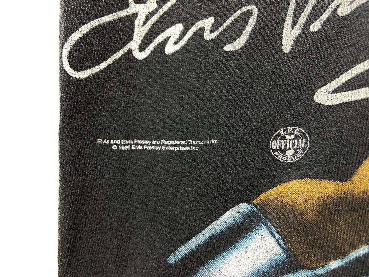 Band Tees × Vintage VINTAGE 1996's ELVIS PRESLEY PHOTO PRINT BLACK TEE Size US S / EU 44-46 / 1 - 5 Thumbnail