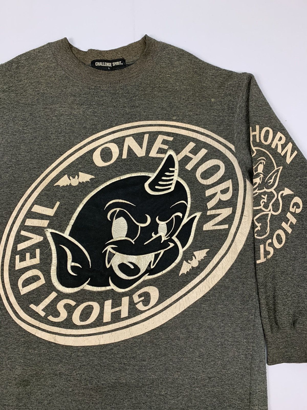 Ghost Supply Vintage ONE HORN GHOST DEVIL Embroidery Big Logo Sweatshirt Size US L / EU 52-54 / 3 - 3 Thumbnail