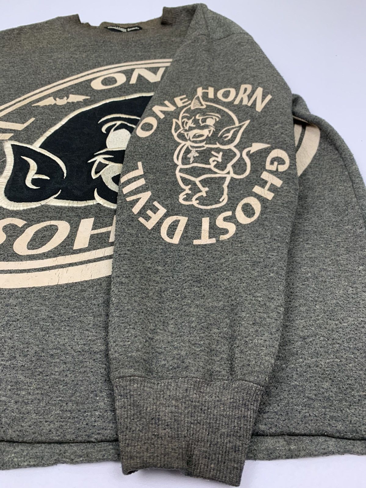 Ghost Supply Vintage ONE HORN GHOST DEVIL Embroidery Big Logo Sweatshirt Size US L / EU 52-54 / 3 - 5 Thumbnail
